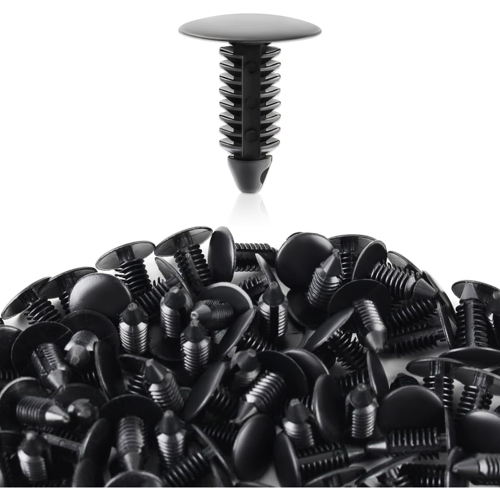 Autokay 100Pcs 8Mm Bumper Clips Auto Car Hole Plastic Rivets Fastener Retainer Clips Fender Push Pin Fits For Gm 1605396, 1595864 For Chrysler 6030441 For Ford 388577S, W705589-S300