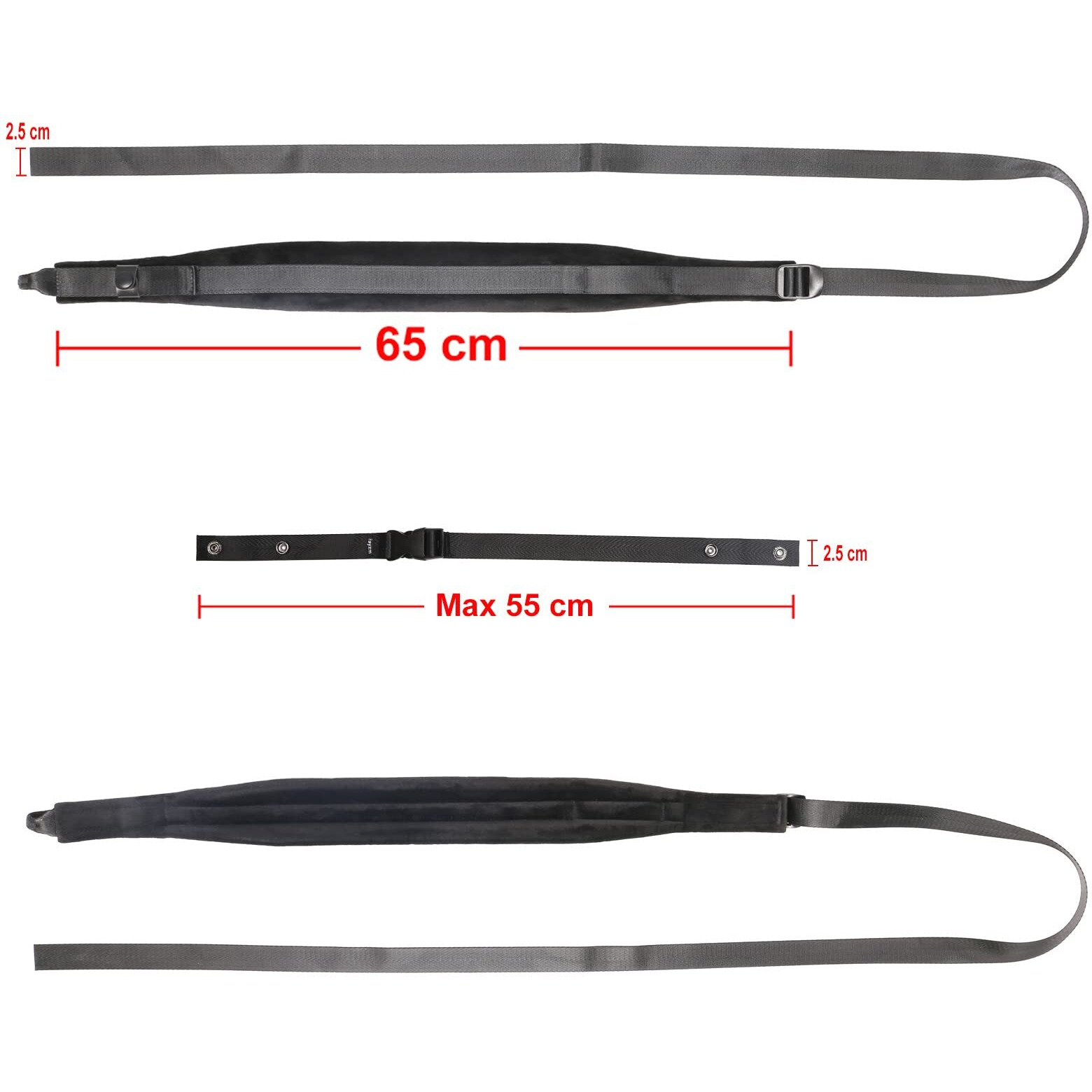 Rayzm Accordion Harness Straps, Adjustable Shoulder Belts Straps For Accordions, 6Cm Wide * 1Cm Thick Super-Soft Velvet For Comfort Playing