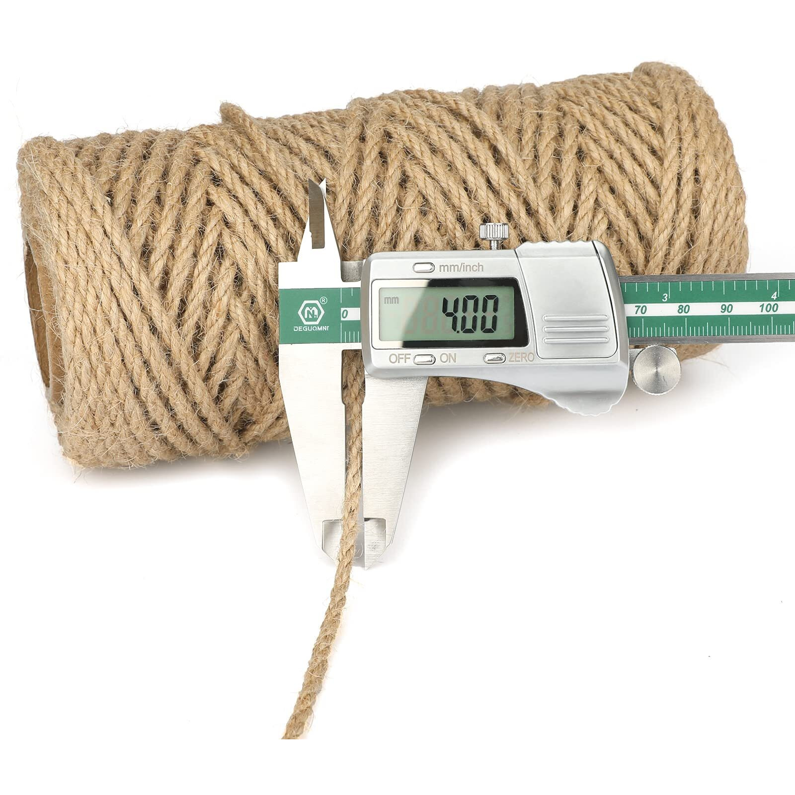 Joycraft 4Mm Jute Rope,164Feet Strong And Heavy Duty Jute Twine, Brown Decoration Hemp Twine String For Artworks, Gardening, Bundling, Camping, Decorating, And Diy Crafting (50M/164Ft * 4Mm)