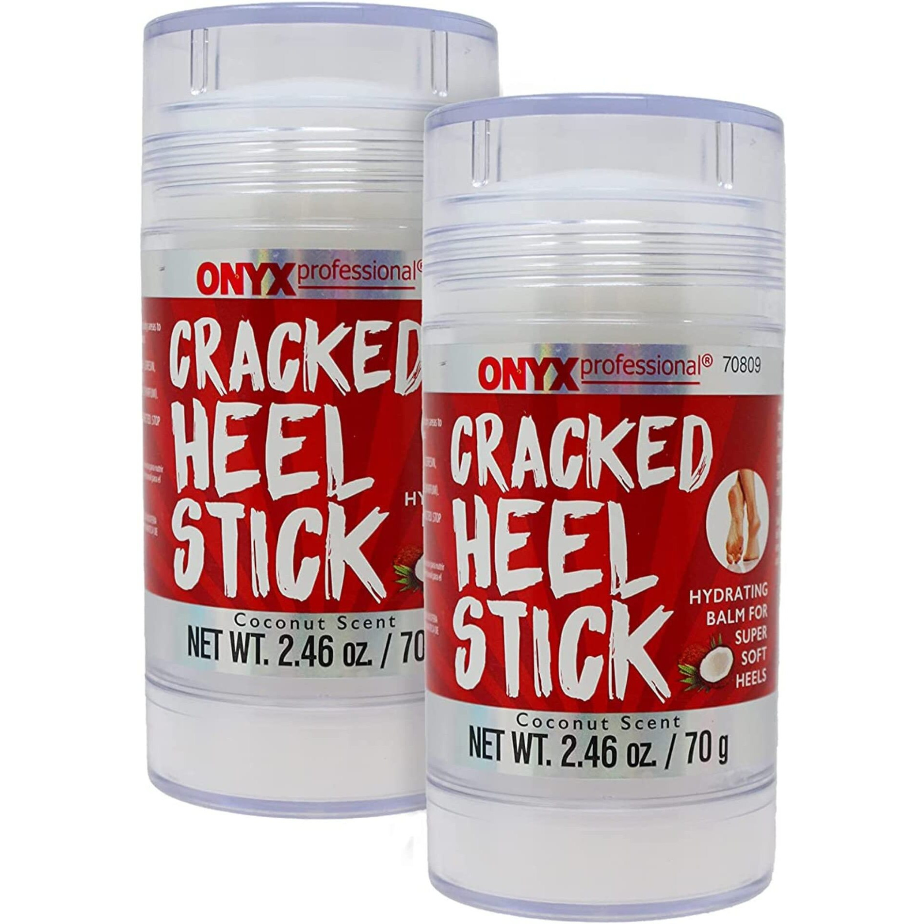 Onyx Professional Cracked Heel Stick 2 Pack, Treatment Balm For Dry Rough Feet