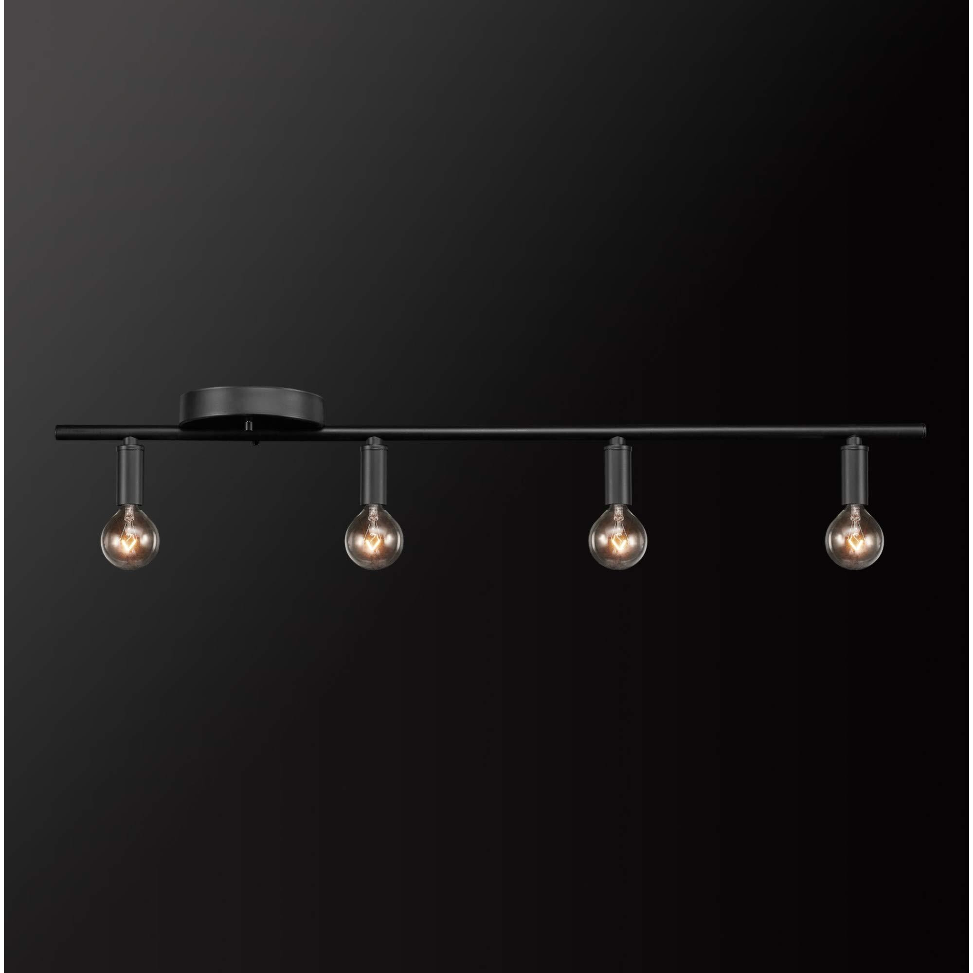 Globe Electric 59968 Monroe 4-Light Slim Profile Track Lighting, Matte Black