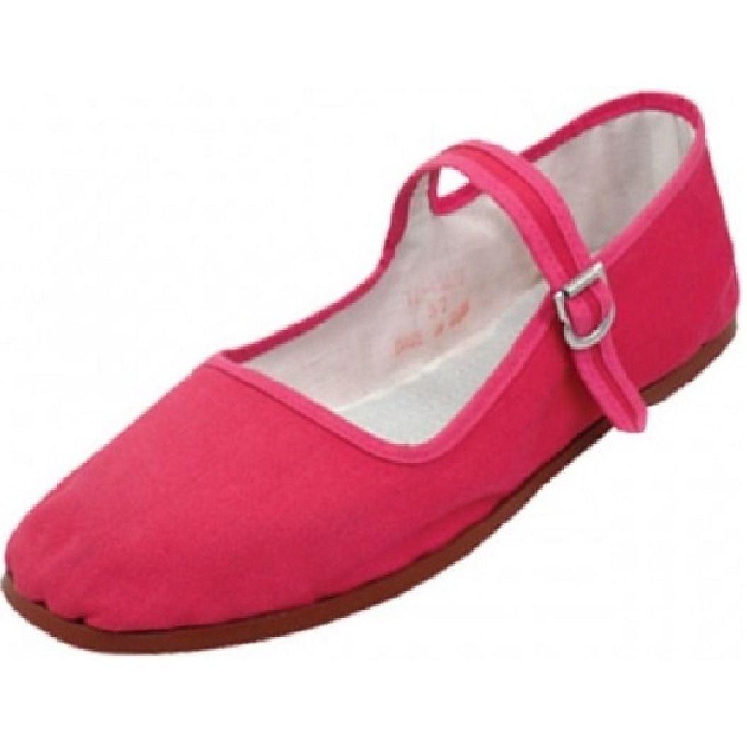 Shoes 18 Womens Cotton China Doll Mary Jane Shoes Ballerina Ballet Flats Shoes 114 Fushia 5