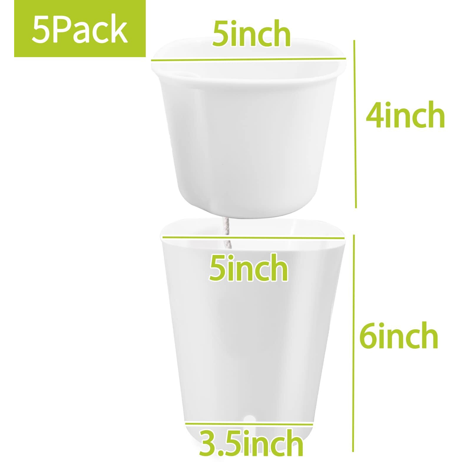 5" Self Watering Pots,5 Sets Self Watering Planter Pots For Indoor Plants With Water Level Indicator And Multiple Vents,Self Watering Planters,Self Watering Plant Pot For House Plants,Flowers,Herbs