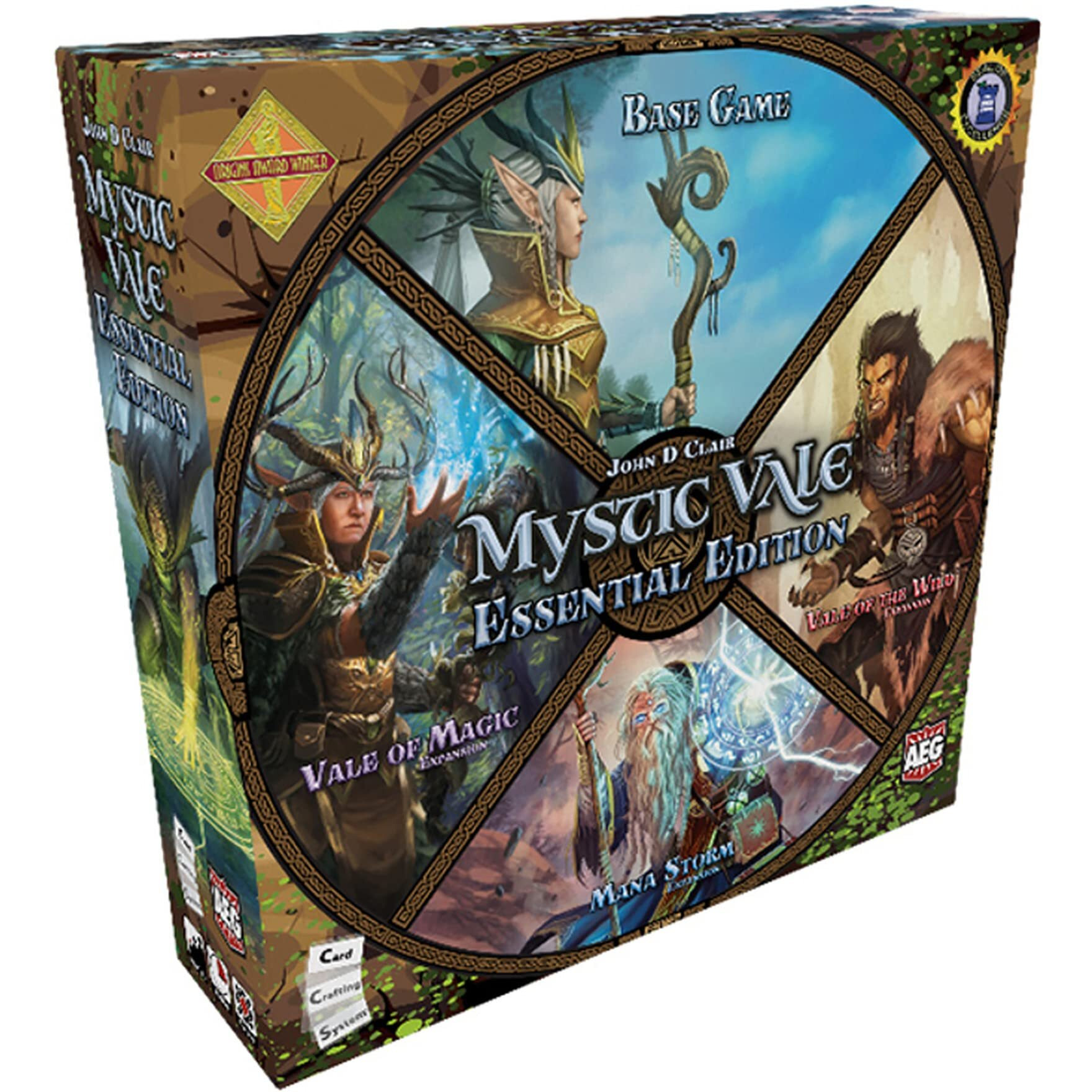 Mystic Vale Essential Edition - Base Game And Expansions, Complete Set, Card-Crafting, Deck Building, 2-4 Players, Ages 14+, 45 Min Play Time, Alderac Entertainment Group (Aeg)