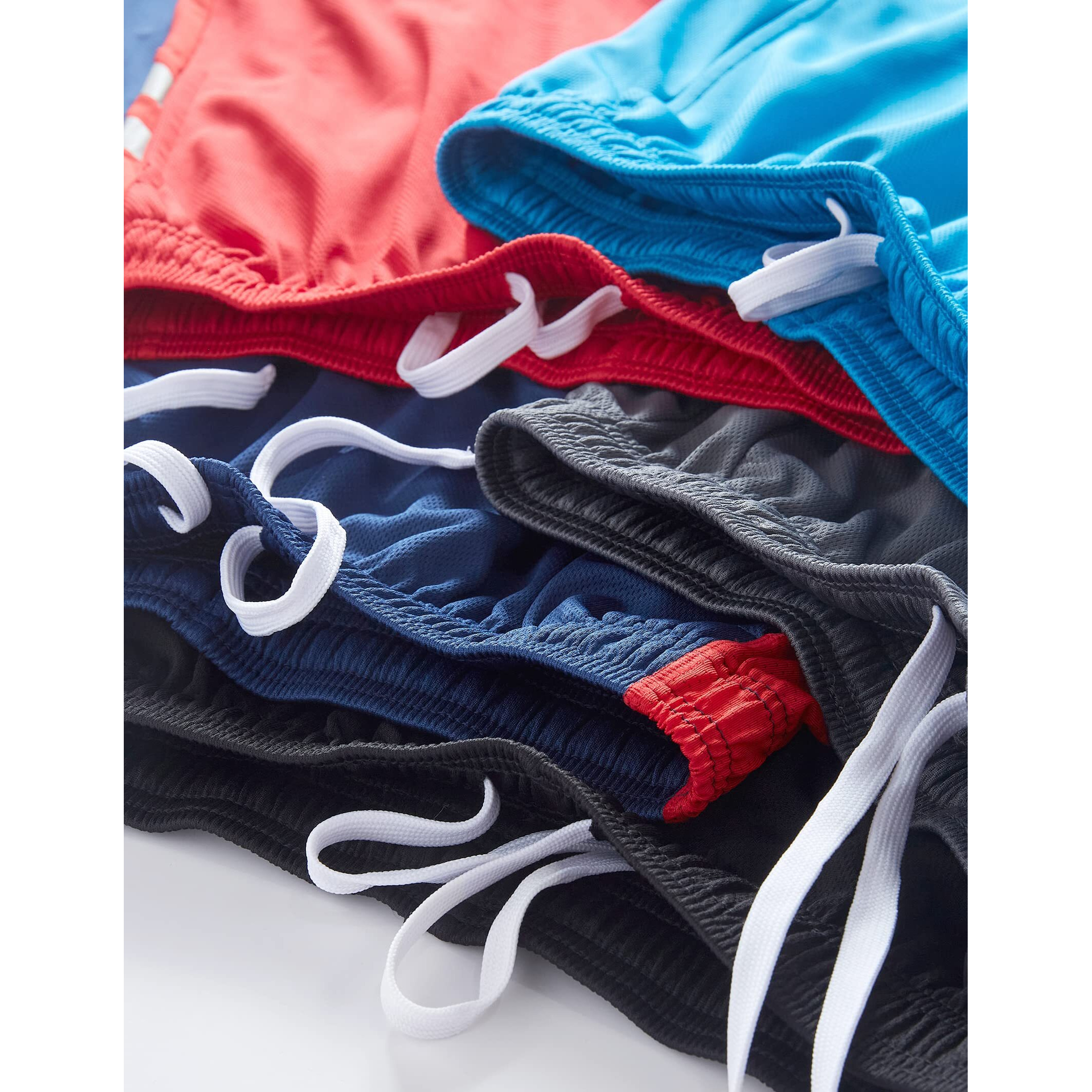 Liberty Imports 5 Pack Big Boys Youth Athletic Mesh Basketball Shorts With Pockets Quick Dry Activewear (Edition 2, X-Large)