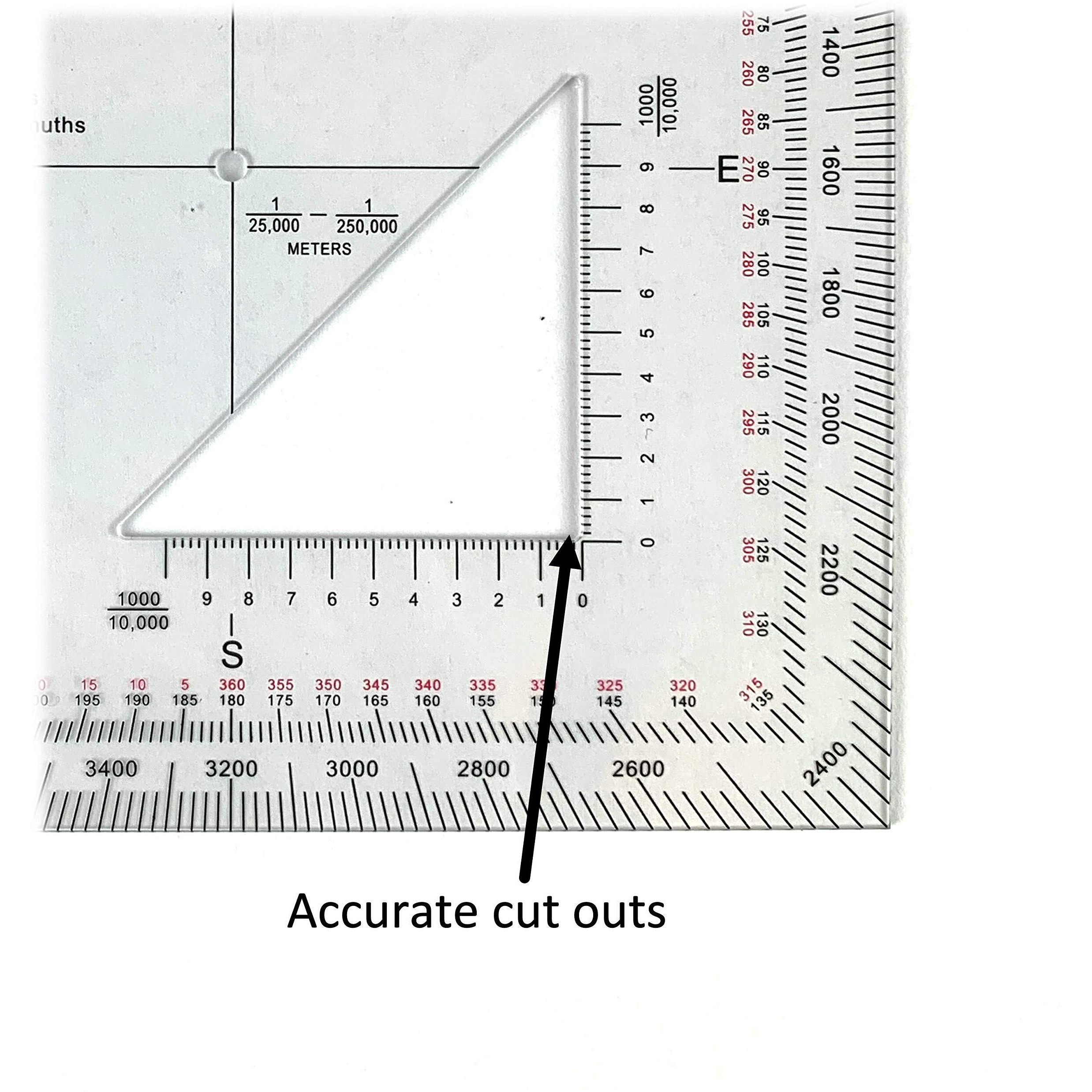Military Protractor - Perfectly Cut For Land Nav