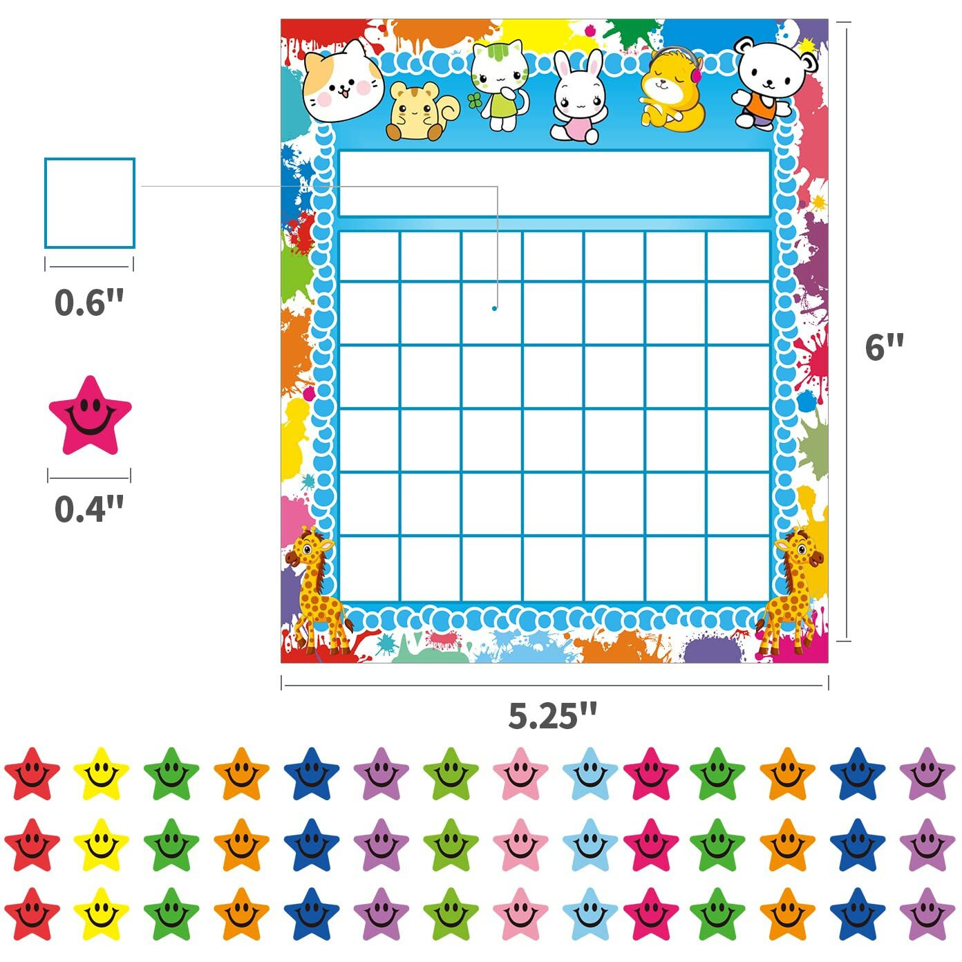 Regeleto 80 Pack Classroom Incentive Chart For 2 Designs With 2400 Pieces Colorful Star Stickers For Kids Students Classroom Teaching Or Family Using