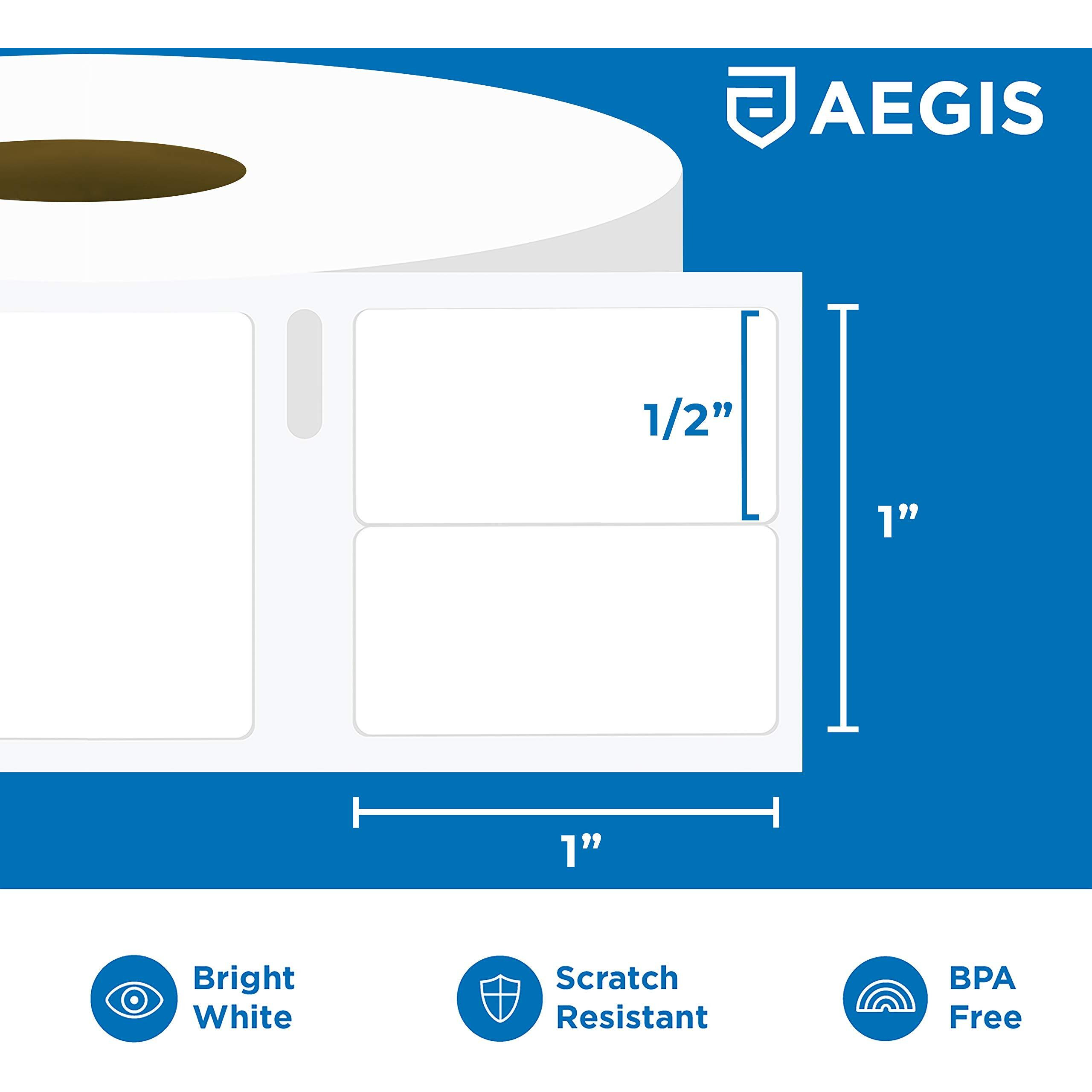 Aegis - Compatible Thermal Labels Replacement For Dymo 30333 (1/2" X 1") Small Multipurpose 2-Up - Use With Labelwriter 450, 450 Turbo, 4Xl Printers (12 Rolls)