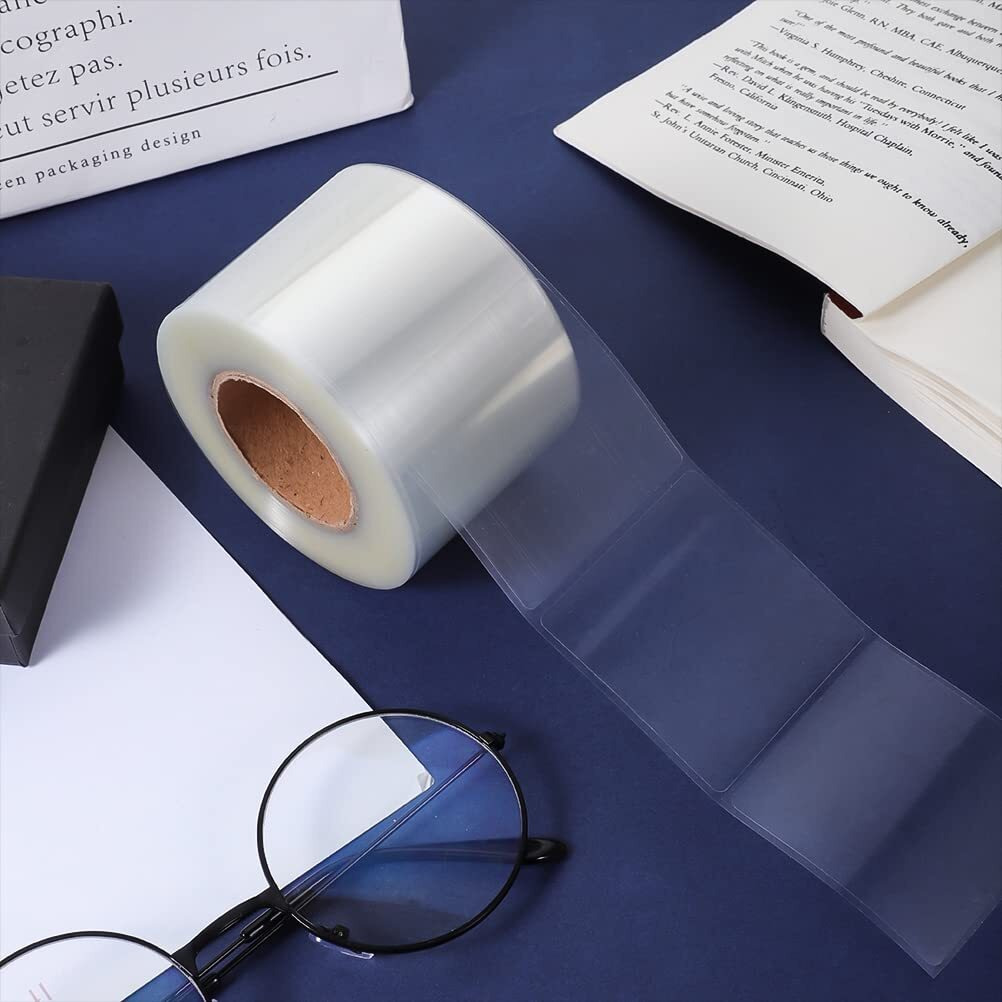 500 Pcs Label Protectors, Clear Label Protectors Waterproof Clear Labels For Protecting Barcodes, Books, Numbers, Clothes Food Labels In Laboratory, Library, Office, Supermarket (1.97