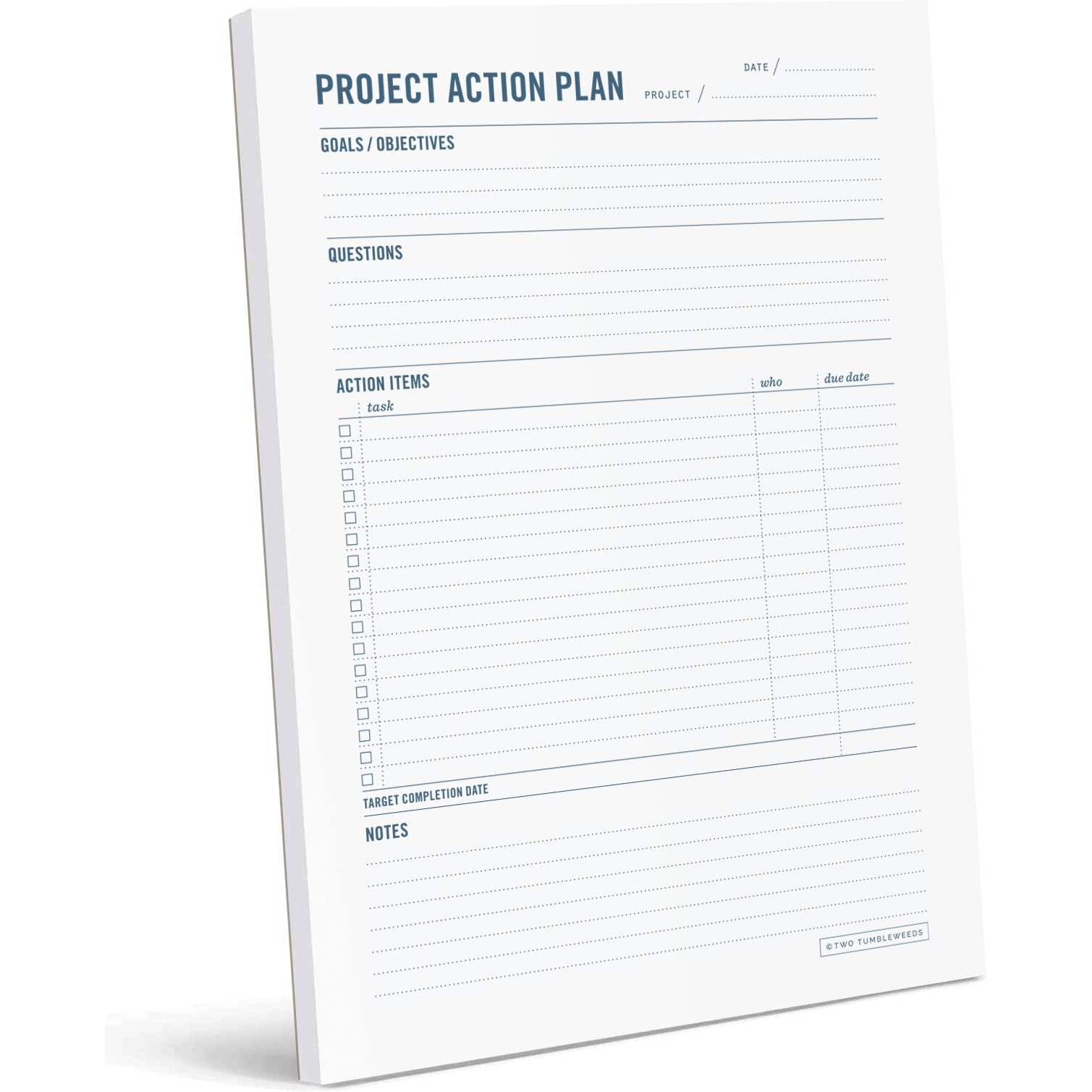 Two Tumbleweeds - Project Planner Notepad - 7 X 10