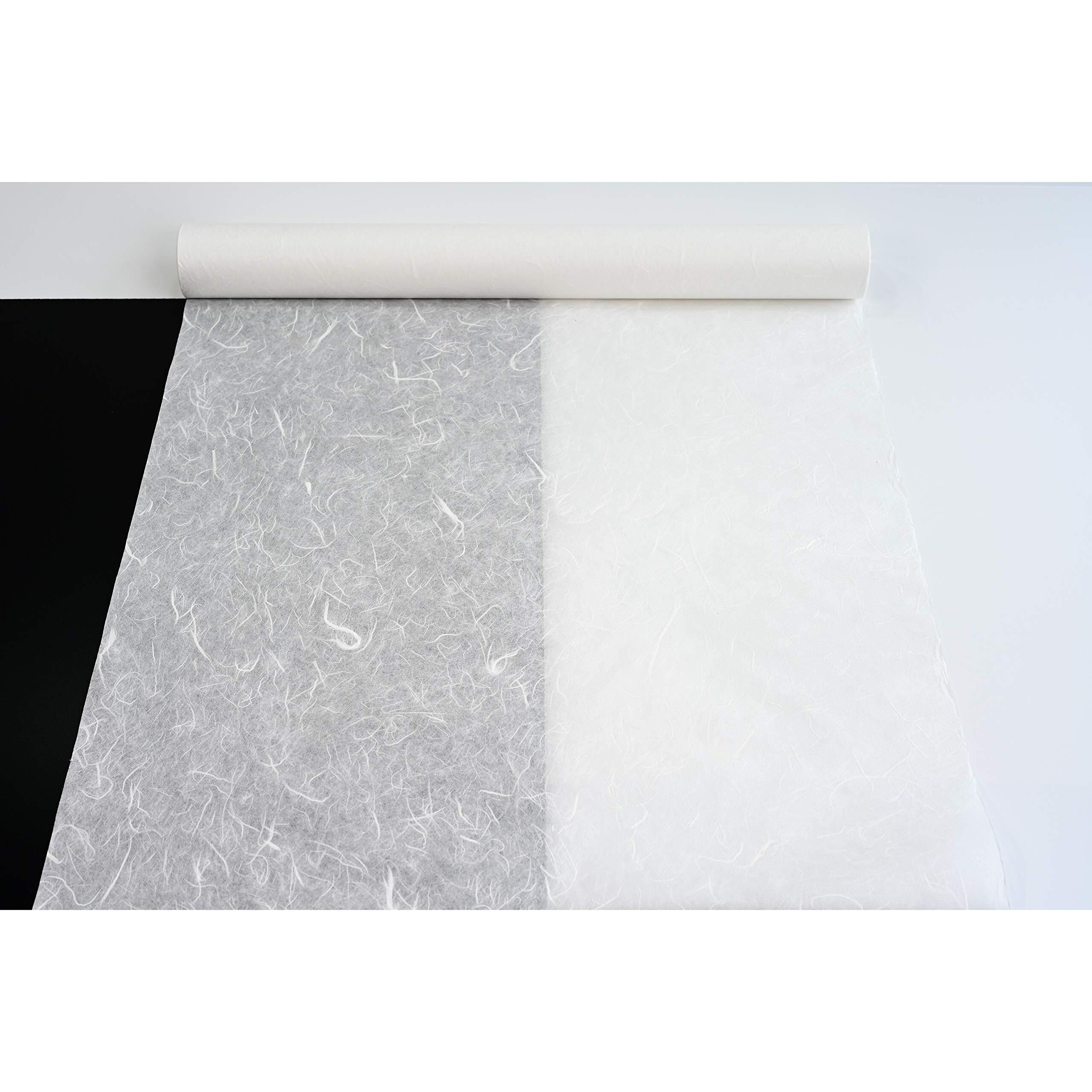 Korean Traditional Mulberry Paper Hanji Roll Natural Fiber Texture Unyong-Ji White 21.3" X 787.4"