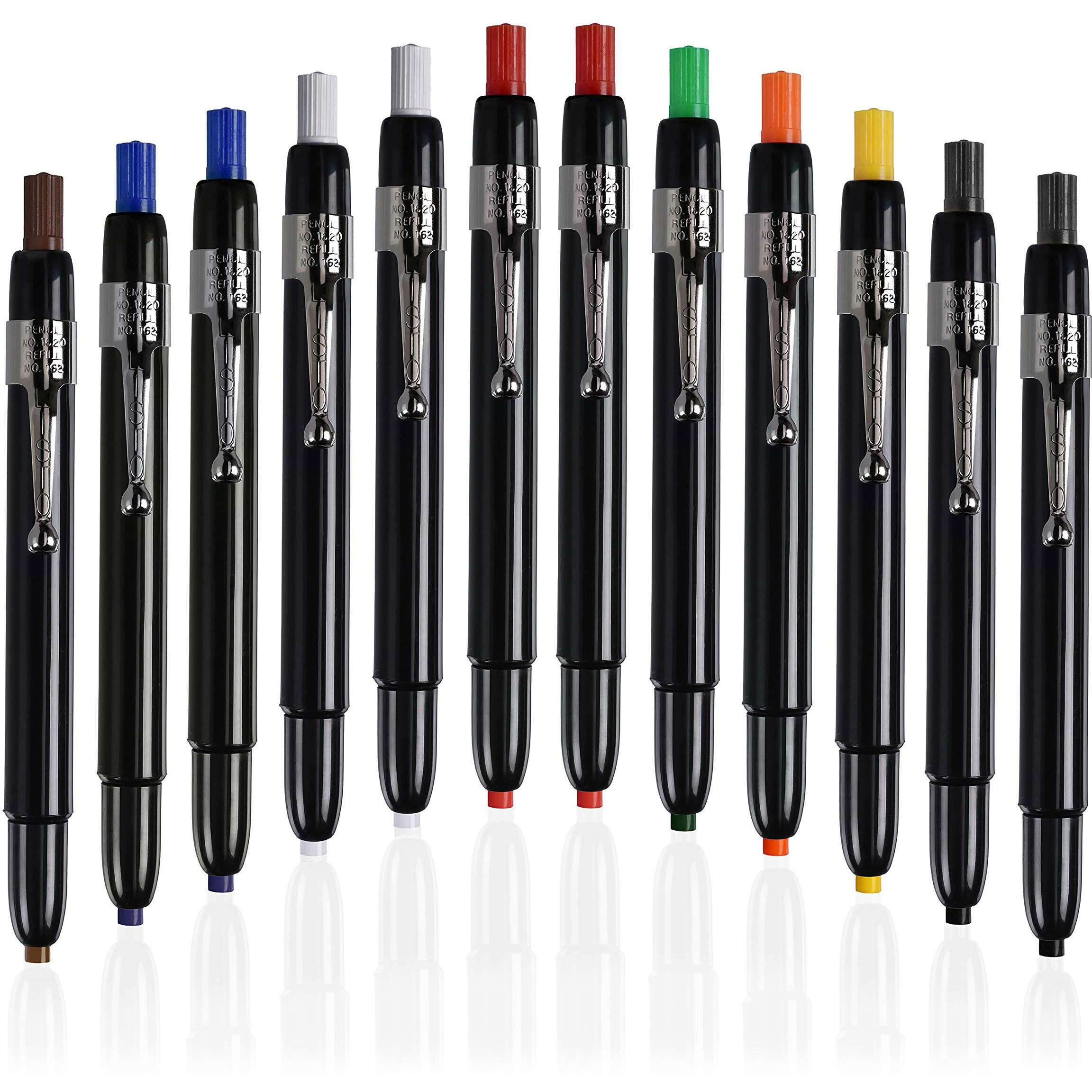 Listo 1620 - Box Of 12 - Assorted Colors - China Markers/Grease Pencils/China Marking/Pencils/Wax Pencils