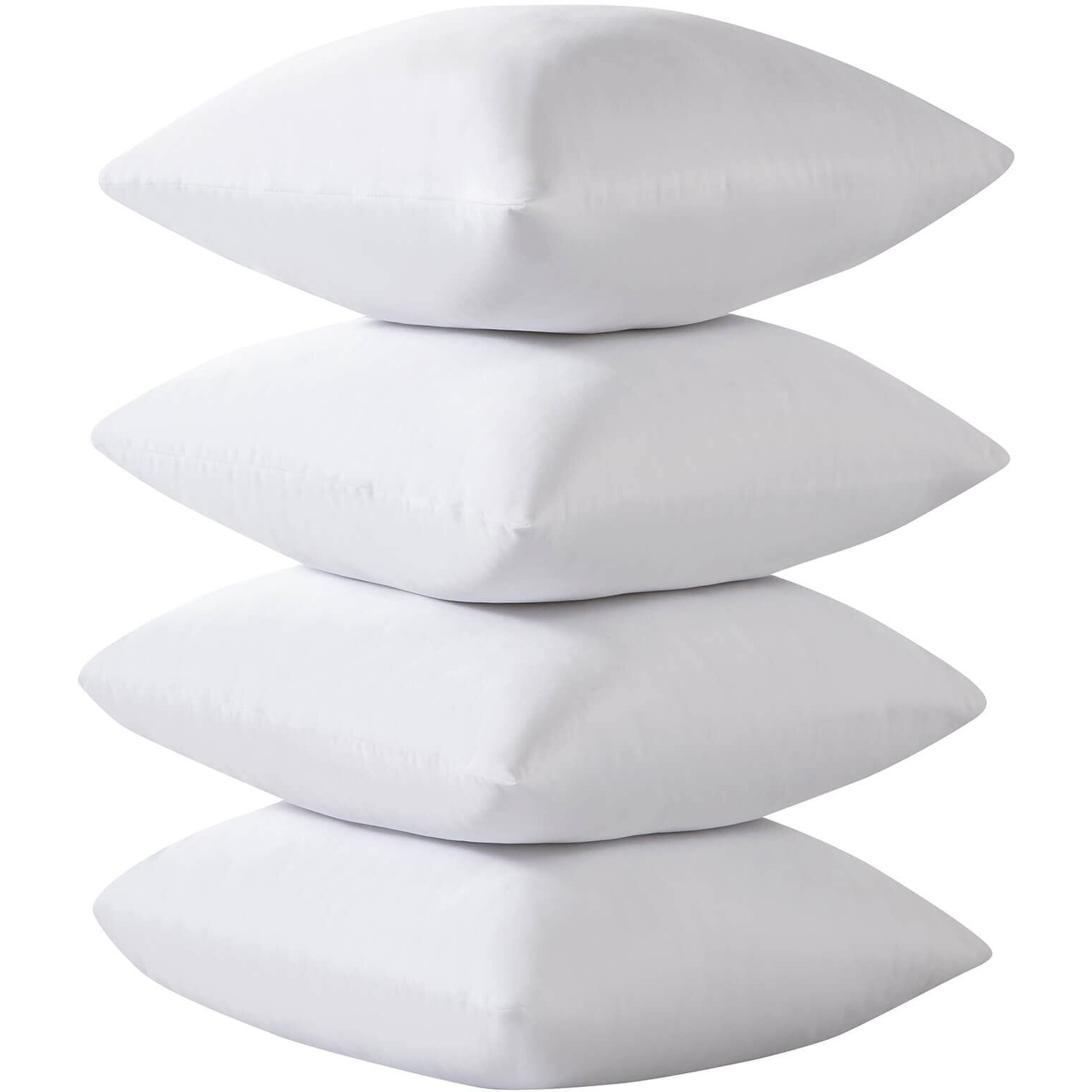 Kingnex 4 Pack Waterproof Feather Proof Pillow Protectors 22X22 Poke Proof Pillow Covers For Square Throw Pillow