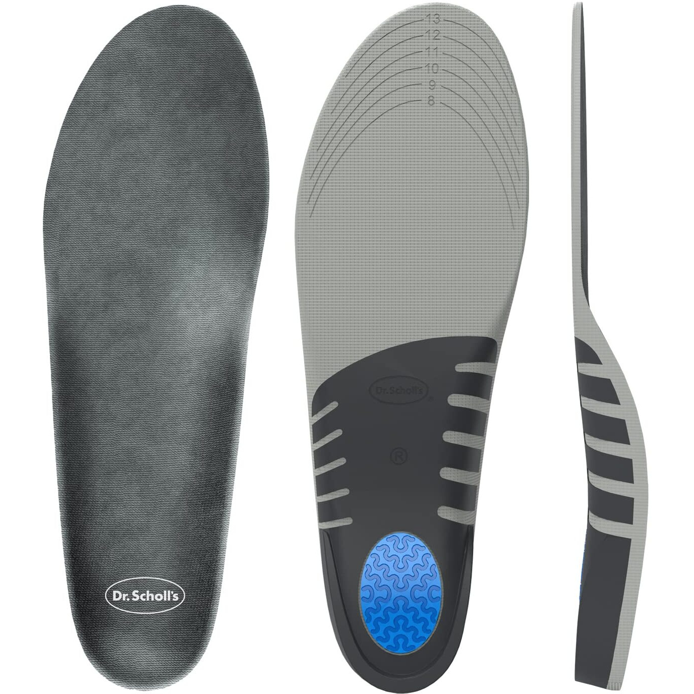 Dr. Scholl's Stabilizing Support Insole Improves Posture, Alignment & Balance. Added Arch Support For Flat Feet & Overpronation (Men's 8-14), Trim To Fit Inserts