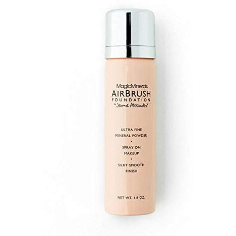 Magicminerals Airbrush Foundation By Jerome Alexander, Spray Makeup With Skincare Active Ingredients, Ultra-Light, Buildable, Full Coverage Formula (Medium Dark)