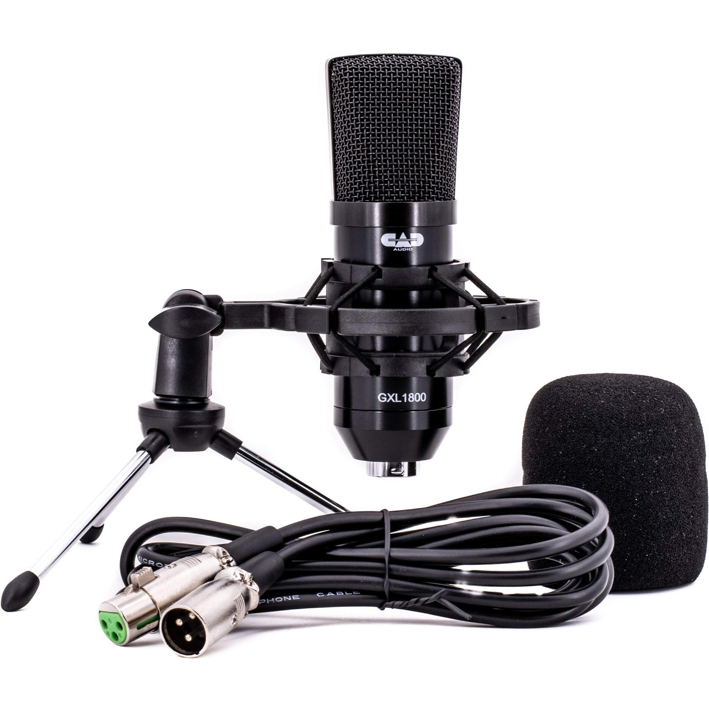 Cad Audio Gxl1800 Large Format Side Address Condenser Microphone- Perfect For Studio, Podcasting & Streaming, Black