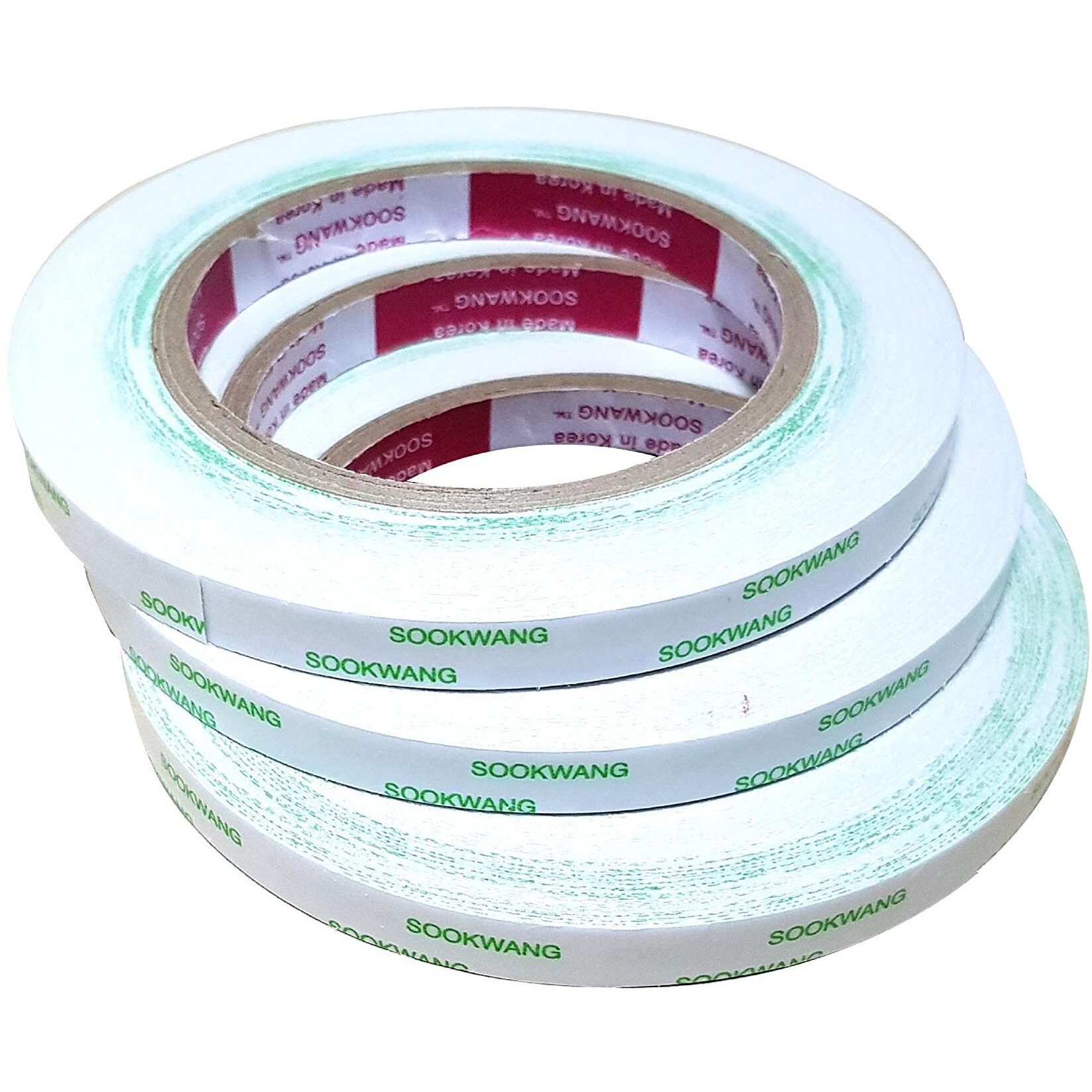 Sookwang Double Sided Adhesive Tape (Scor-Tape) For Craft 10Mm25M-3Pcs