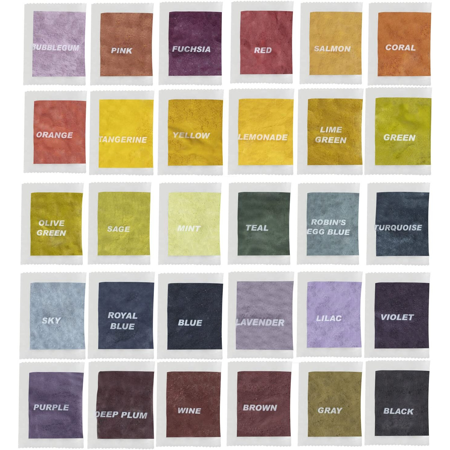 Tulip One-Step Tie-Dye Refills, Color Wheel, Permanent Fabric Dye, 30 Pack