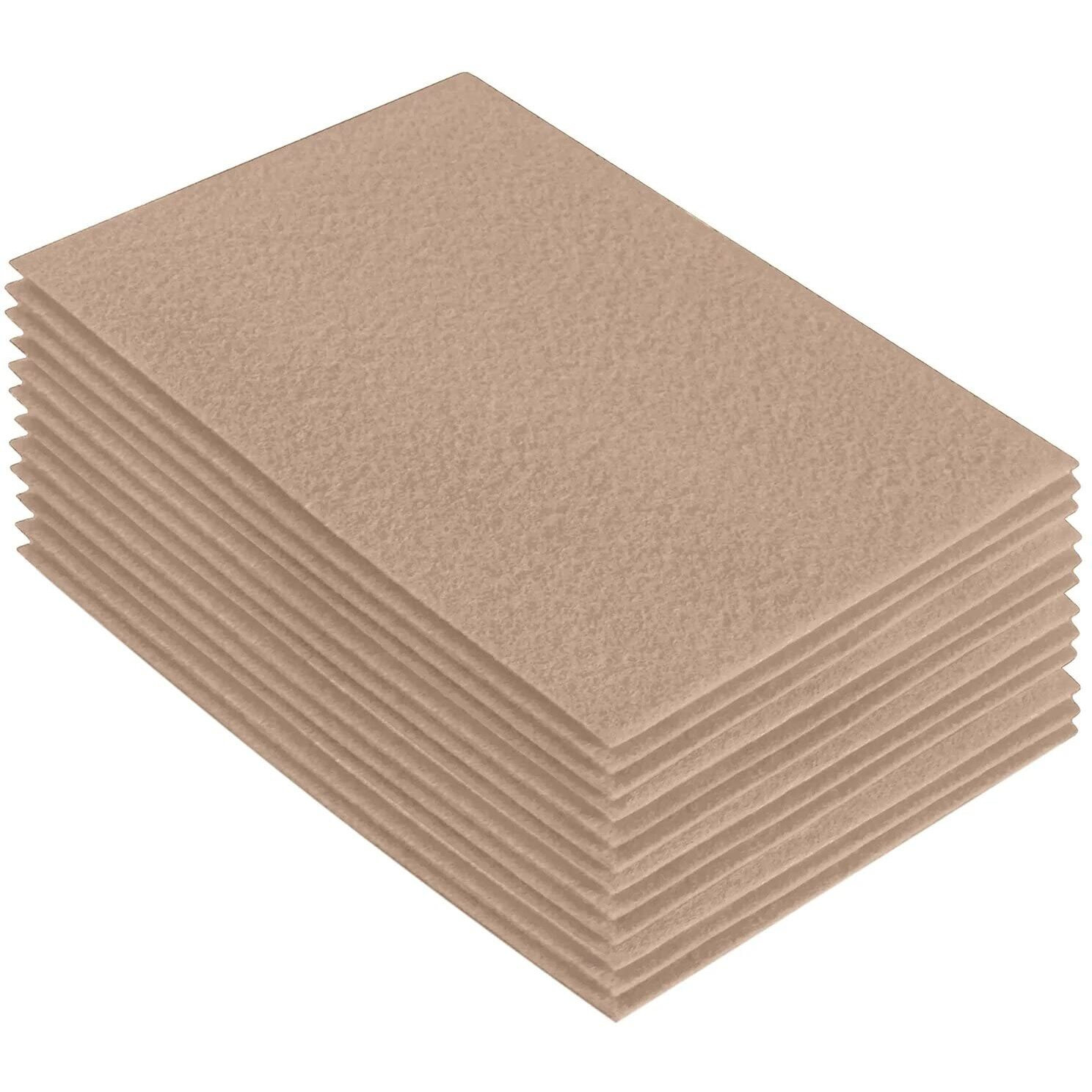 Fabricla Acrylic Felt Sheets For Crafts - Soft Precut 9&quot X 12&quot Inches (22.5Cm X 30.5Cm) Felt Squares - Use Felt Fabric Craft Sheets For Diy, Hobby, Costume, And Decoration - Sandy, 24 Pieces