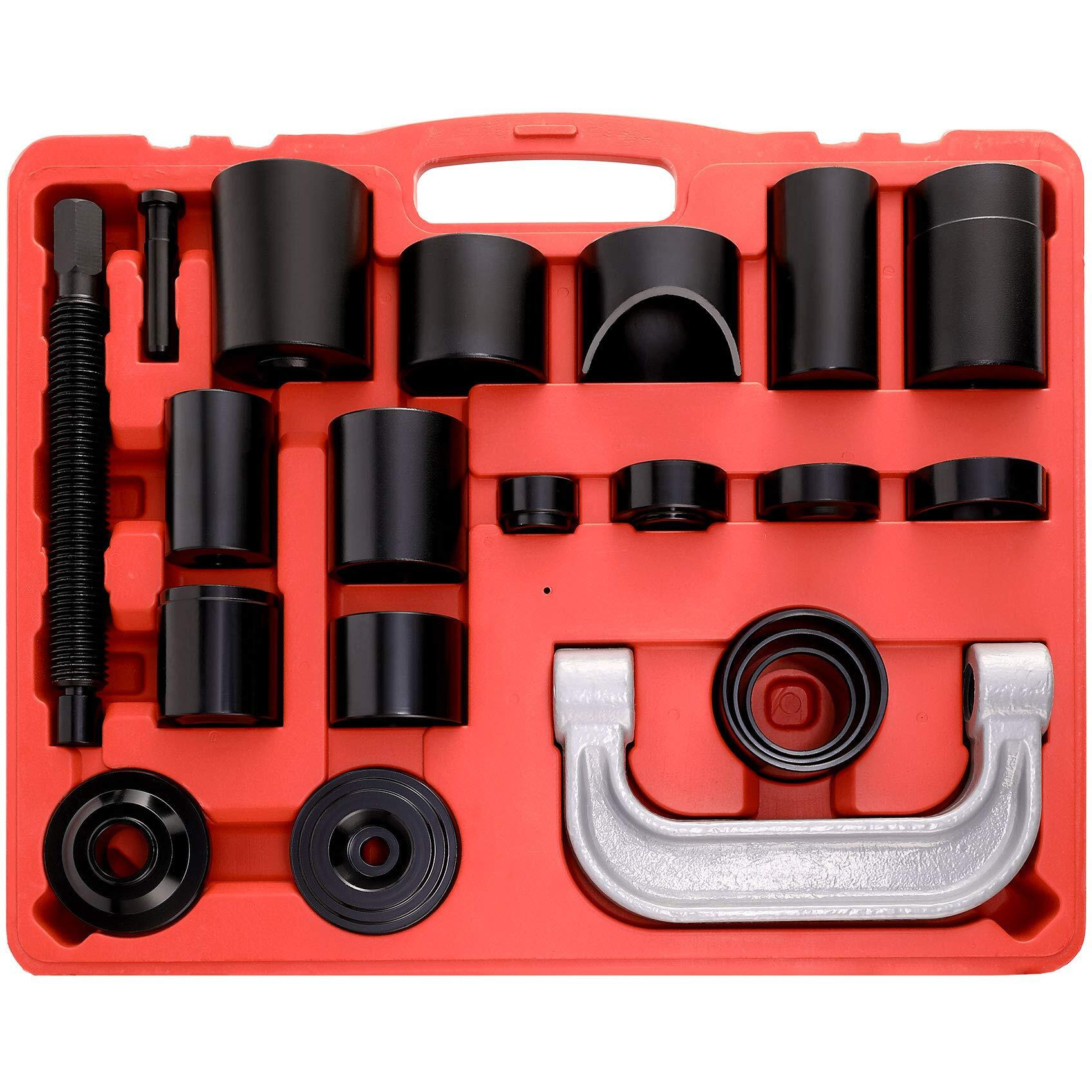Orion Motor Tech Omt Master Ball Joint Press Kit & U-Joint Puller Service Tool Set 21Pcs - Upper And Lower Ball Joint Removal Tool Kit For Ball Joint Service With C-Press