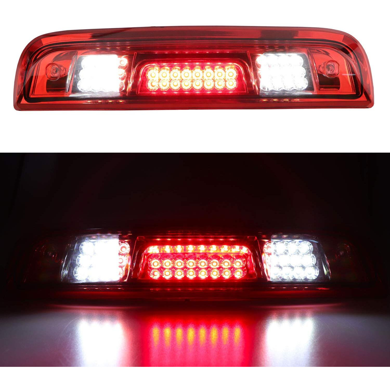 Tresound For 2014-2018 Chevrolet Silverado/Gmc Sierra 1500 2500Hd 3500Hd 3Rd Third Brake Light Cargo Light High Mount Lamp Led Stop Light (Red)