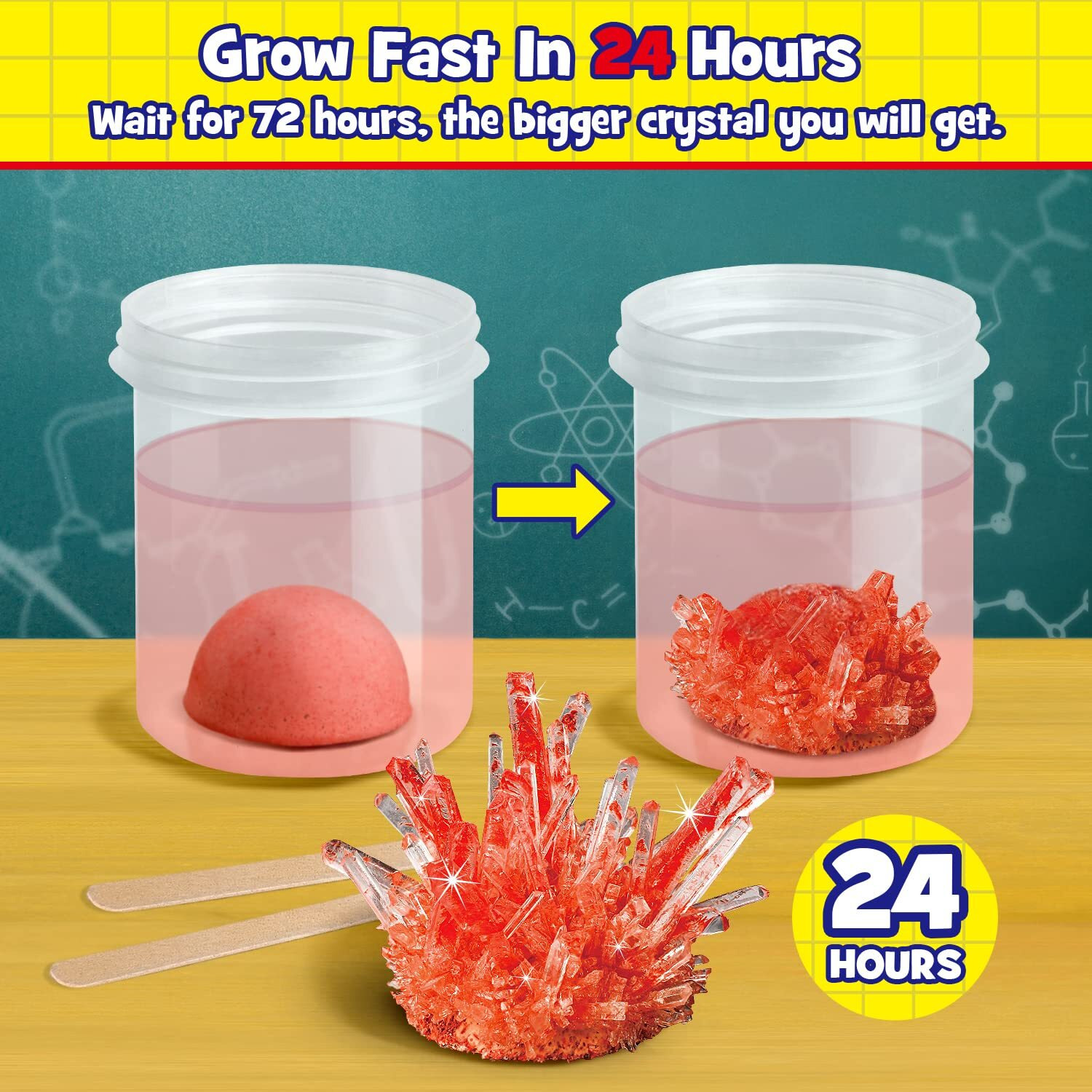 Xxtoys Crystal Growing Kit For Kids - 4 Vibrant Colored Hedgehog To Grow - Science Kits For Kids Age 6-8 - Toys For Boys Age 8-12 - Great Gifts Idea For 9 Year Old Girls, Stem Projects For Kids