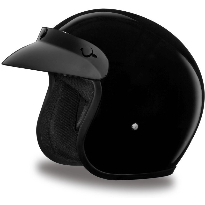 Daytona Helmets D.O.T. Daytona Cruiser- Hi-Gloss Black,Large