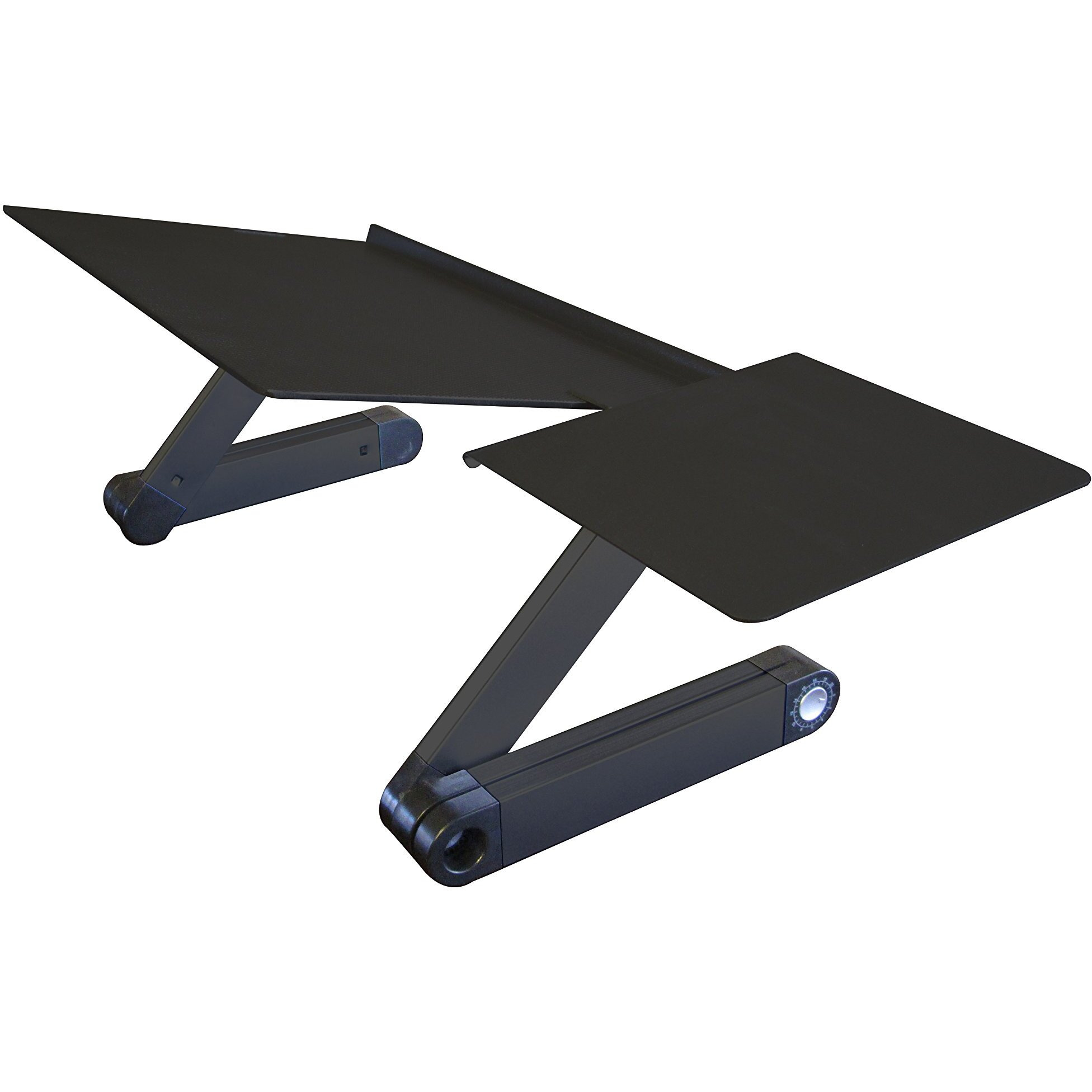 Workez Keyboard And Mouse Tray Ergonomic On-Desk Riser Stand Adjustable Height Angle Negative Tilt Raise Computer Keyboards To Standing Height Sit Stand-Up Standing Accessories Lift Black