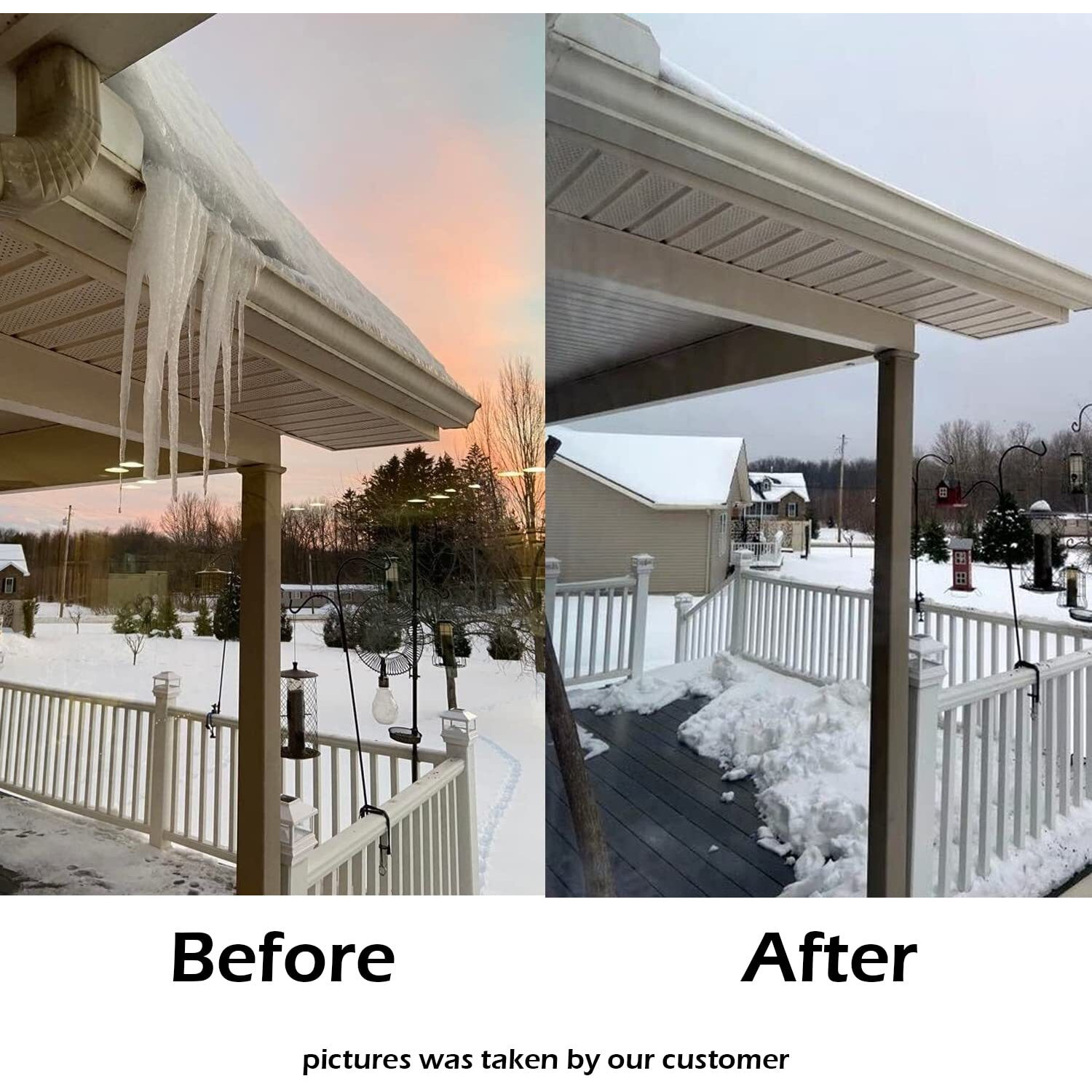 H&G Lifestyles Roof Snow De-Icing Kit Self-Regulating-Plug-In Ready Heat Cable 100 Feet 8 Watts Per Foot