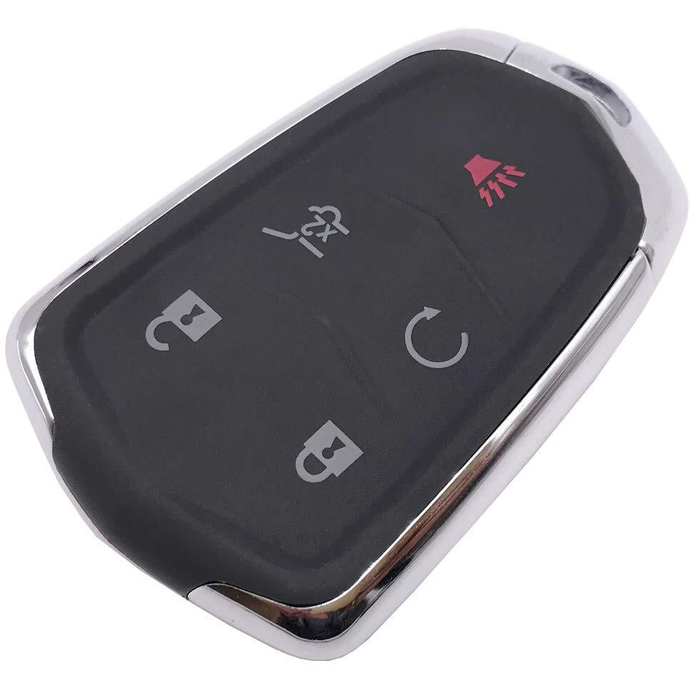 5 Buttons Replacement Key Fob Case Cover Fit For 2015-2019 Cadillac Escalade, Cts, Srx, Xt4,Xt5, Ats, Sts, And Xd6 Ct6 Xt5 Keyless Entry Remote Key Fob Acceccories (1)