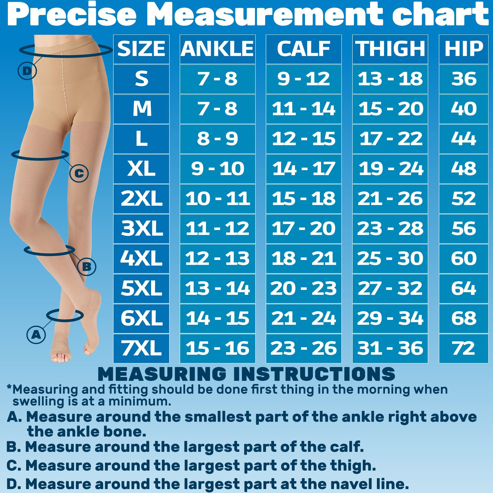 Opaque Compression Stockings Pantyhose Women 20-30Mmhg For Circulation - Plus Size Firm Graduated Support Hose For Ladies - High Waist Tights - Beige, 4X-Large