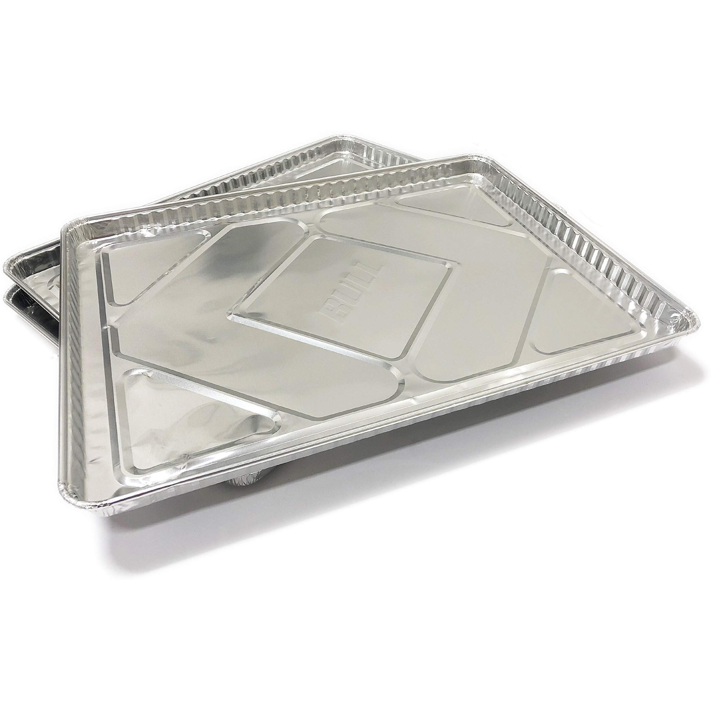 Bull Outdoor Products 24269 Grease Tray Liner, Silver, 12 Pack, For 38" Bull Grills