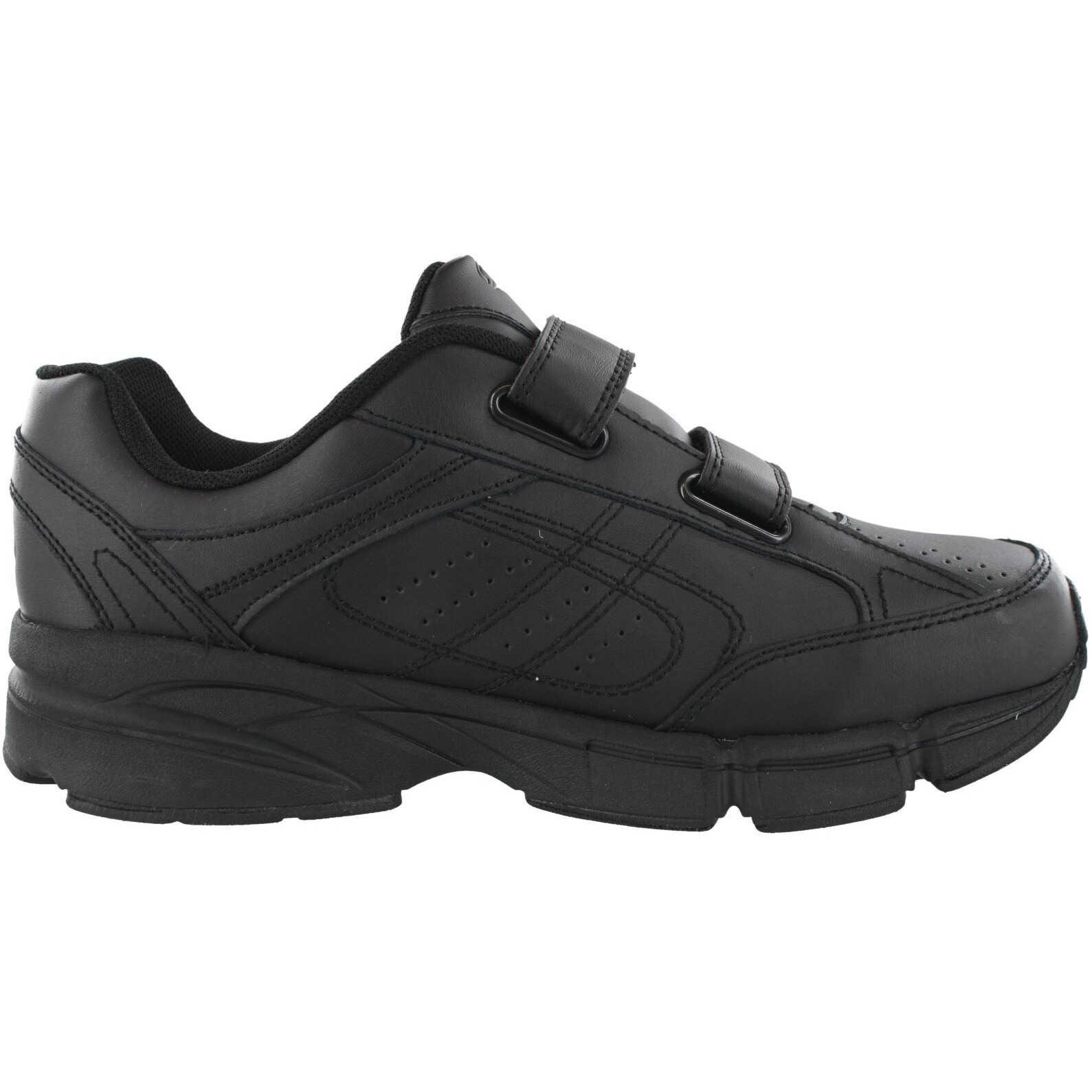 Dr.Scholls Men's Omega Light Weight Dual Strap Closure Sneaker Wide Width, Black, 9 Wide