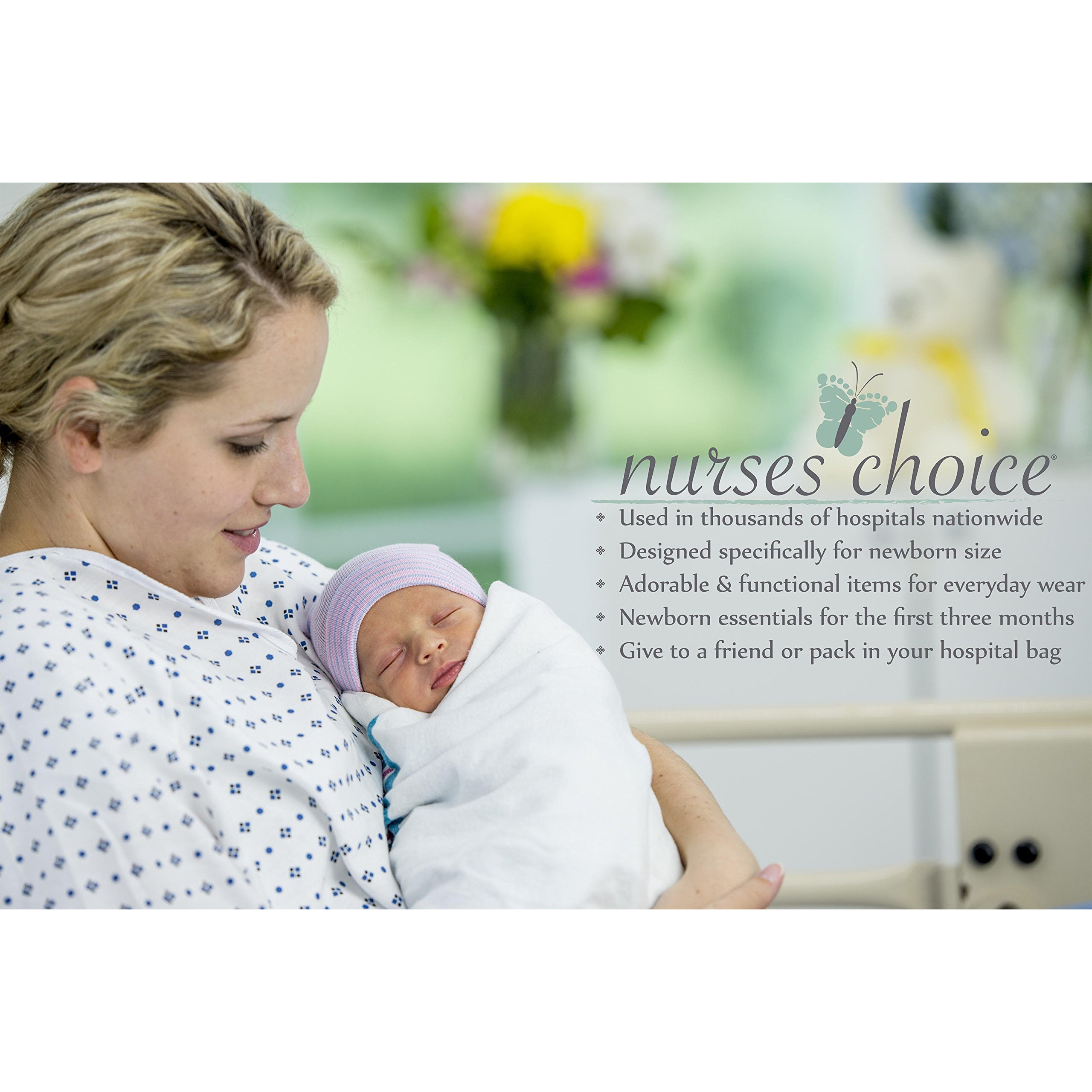 Nurses Choice Blue & White Newborn Baby Socks Includes 6 Pairs Of Cotton Socks