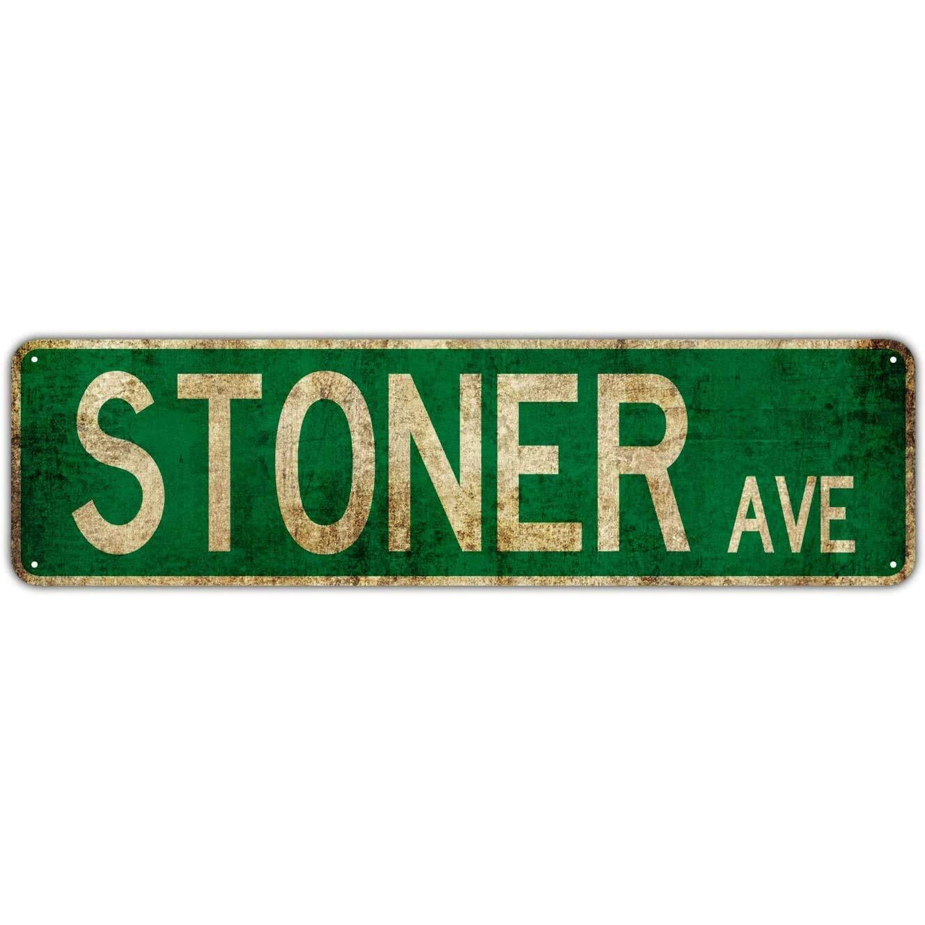Stoner Avenue Street Sign Vintage Rustic Retro 4X16 Inch Tin Sign