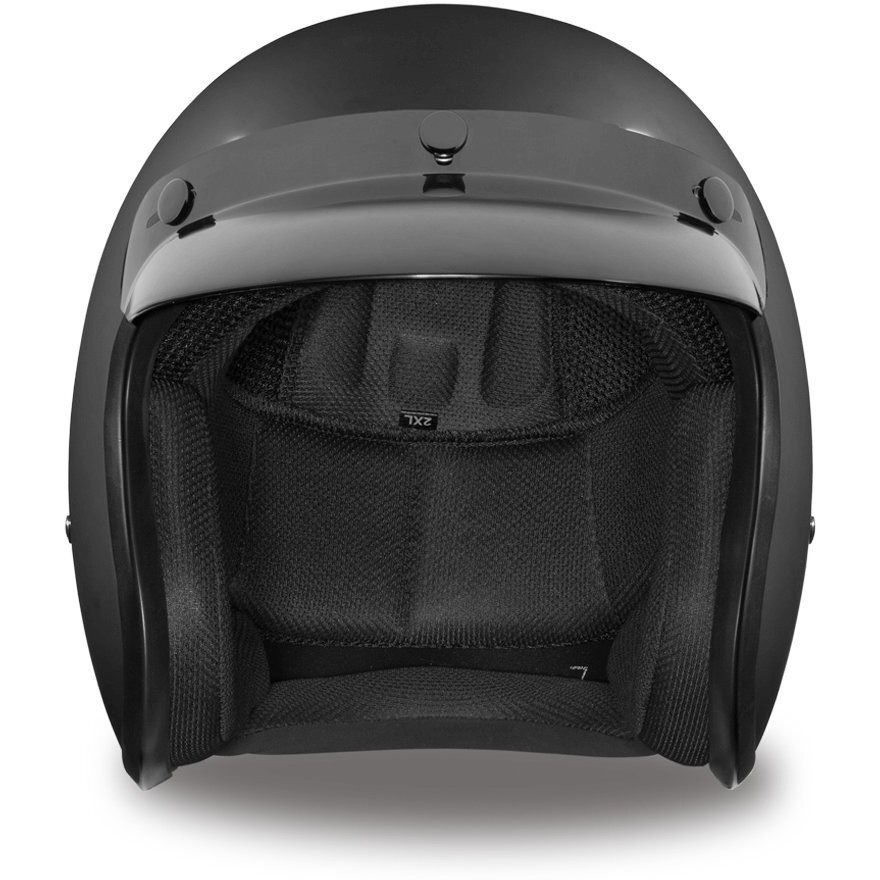 Daytona Helmets 3/4 Open Face Motorcycle Helmet - Dot Approved [Dull Black] [4Xl]