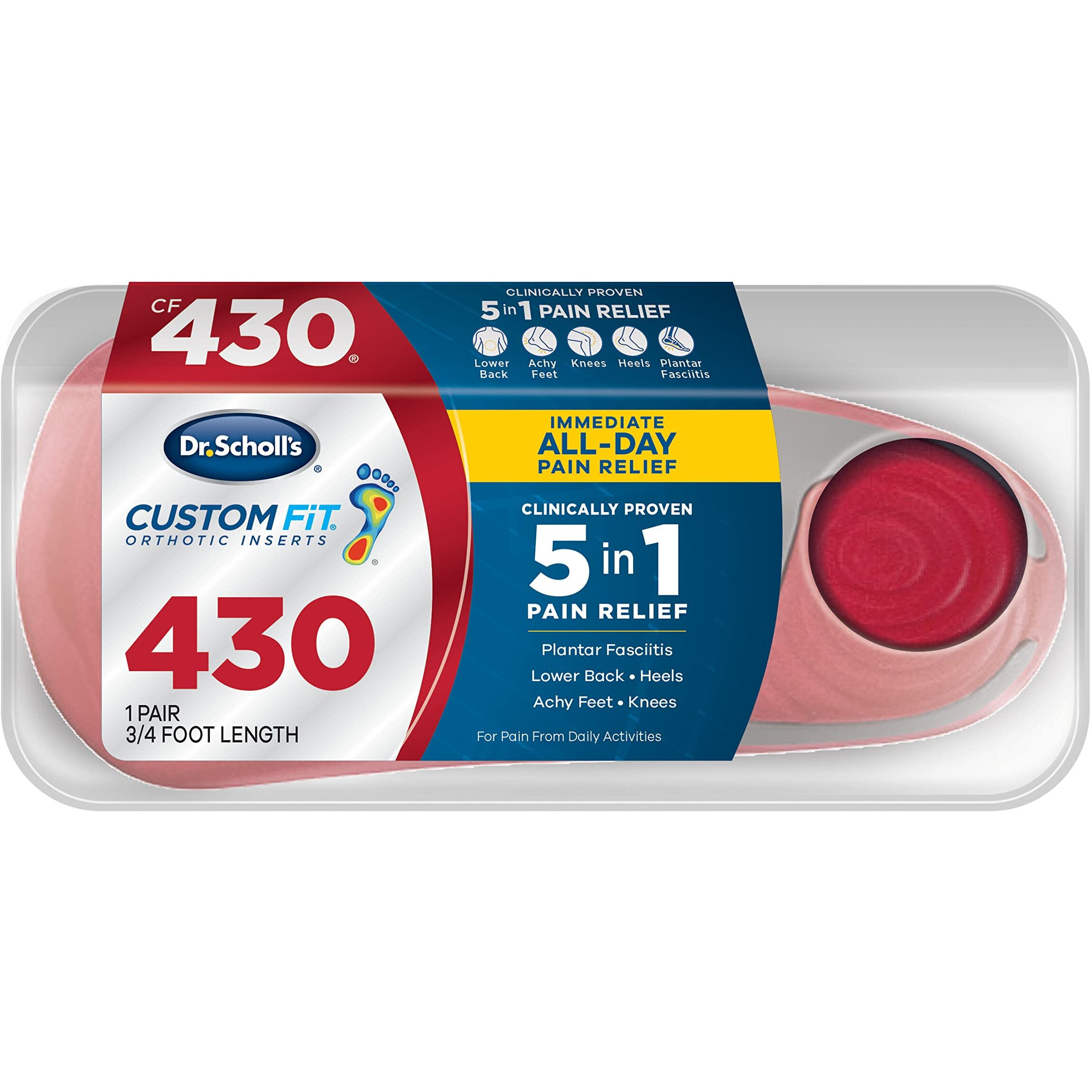 Dr. Scholl's Custom Fit Orthotic Inserts, Cf 430