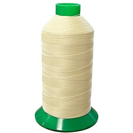 Serabond Bonded Polyester Thread 92 Uv Resistant Heavy Duty Sewing Thread 8 Oz Spool - Can Be Used On Home Sewing Machines (Creme)