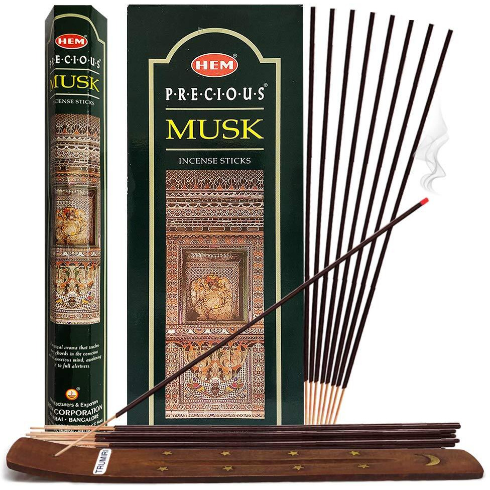 Precious Musk Incense Sticks And Incense Stick Holder Bundle Insence Insense Hem Incense Sticks