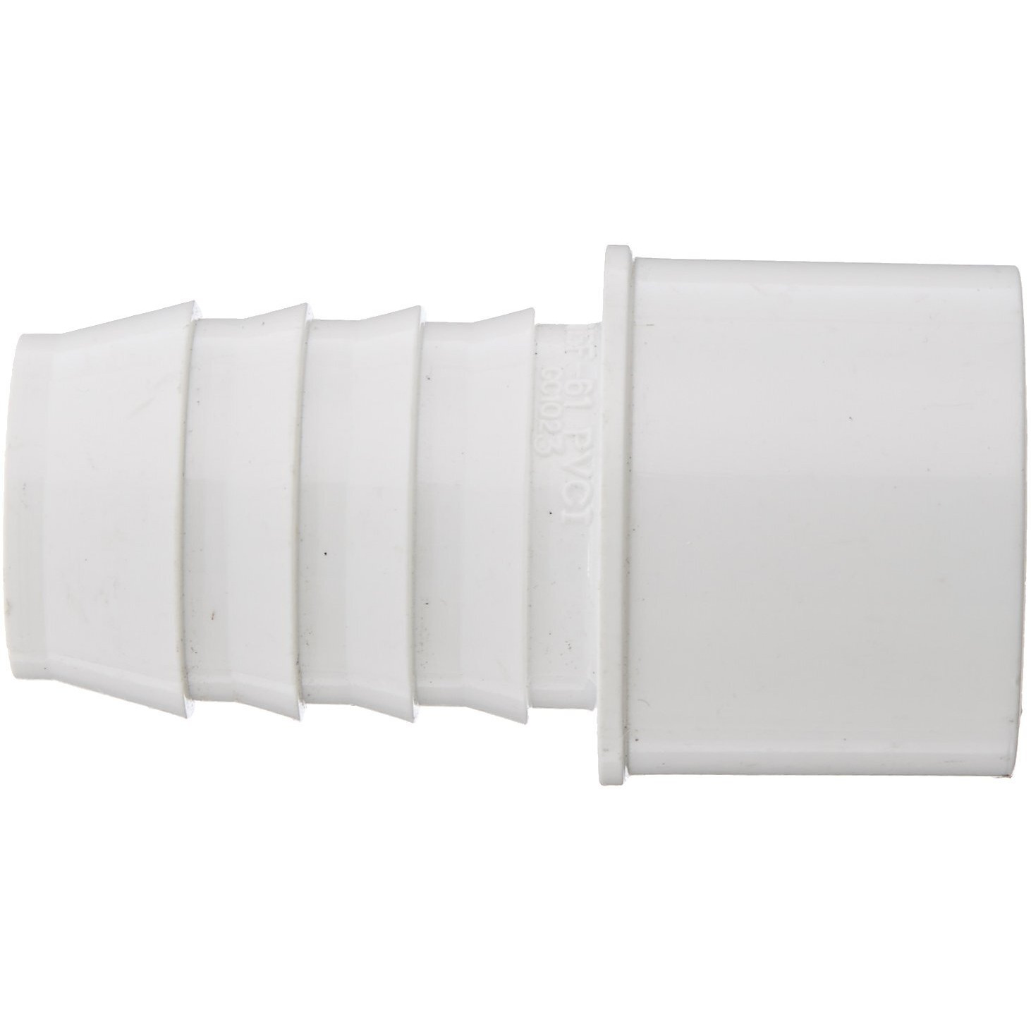 Spears 460 Series Pvc Pipe Fitting, Adapter, Schedule 40, White, 2&quotBarbed X 2" Spigot