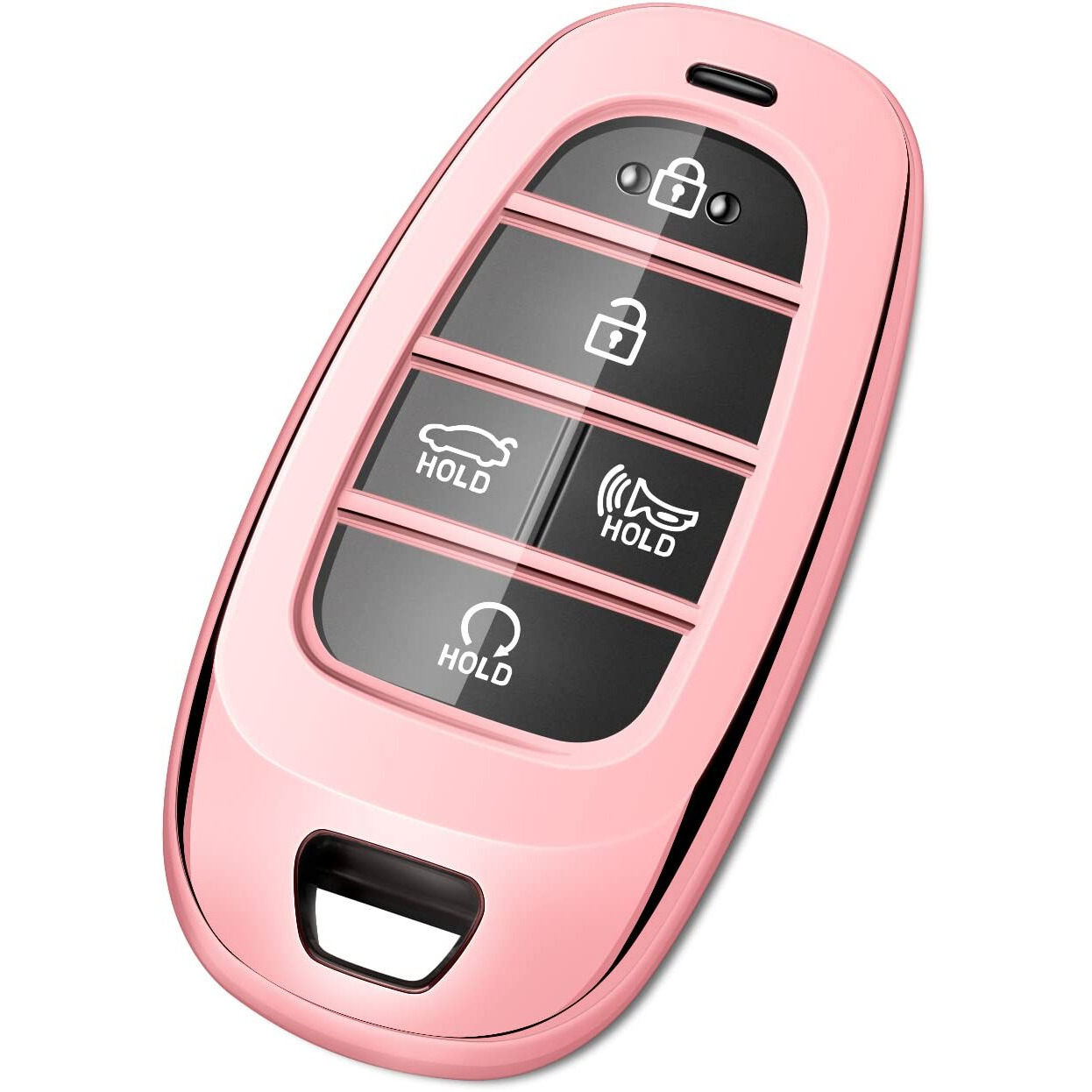Tengare Car Key Fob Cover Compatible With Hyundai Keychain Holder Protector Case Automotive Accessories Pink
