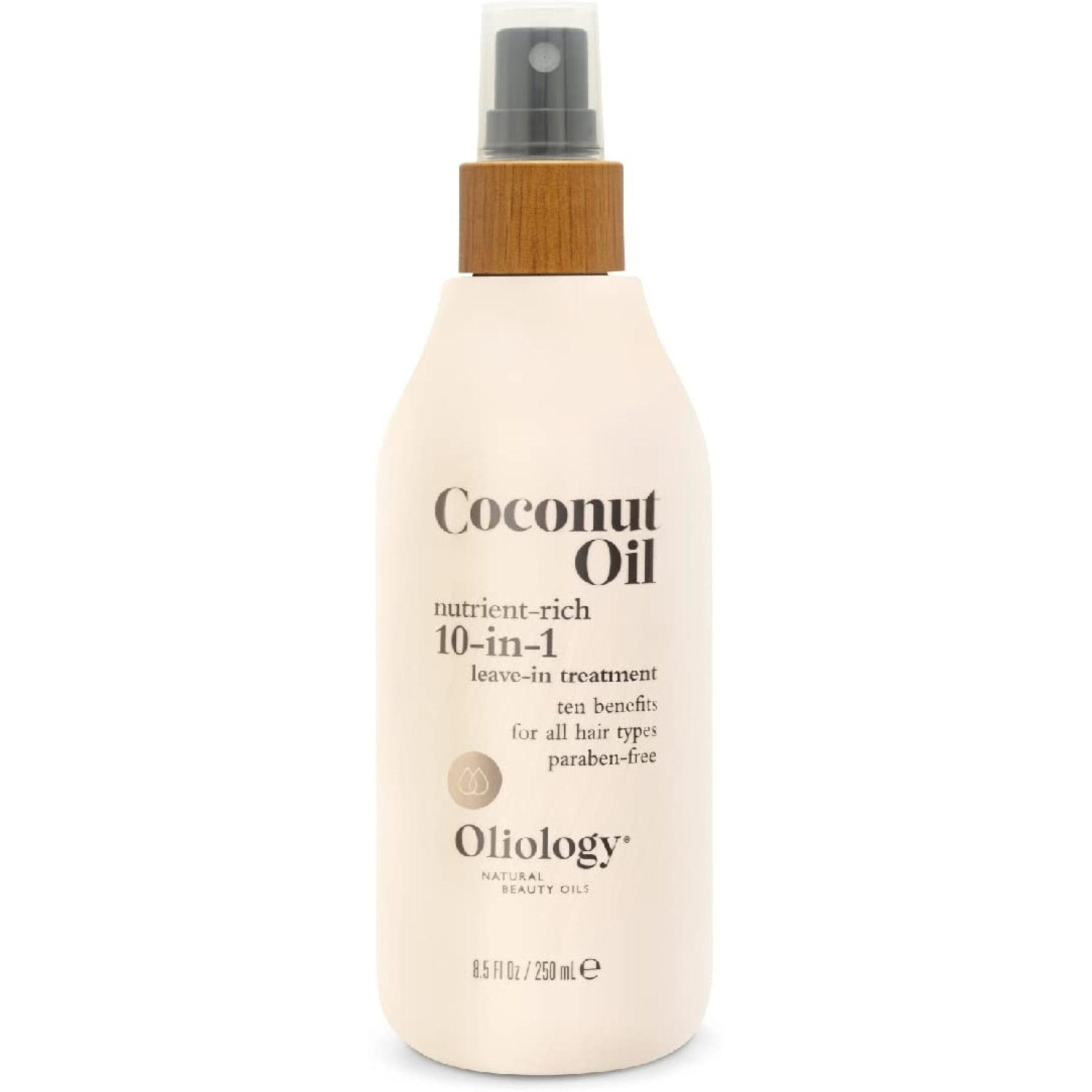 Oliology Coconut Oil 10-In-1 Multipurpose Spray - Leave In Treatment For All Hair Types | Detangles, Controls Frizz, Hydrates & Moisturizes | Made In Usa, Cruelty Free & Paraben Free (8.5 Oz)
