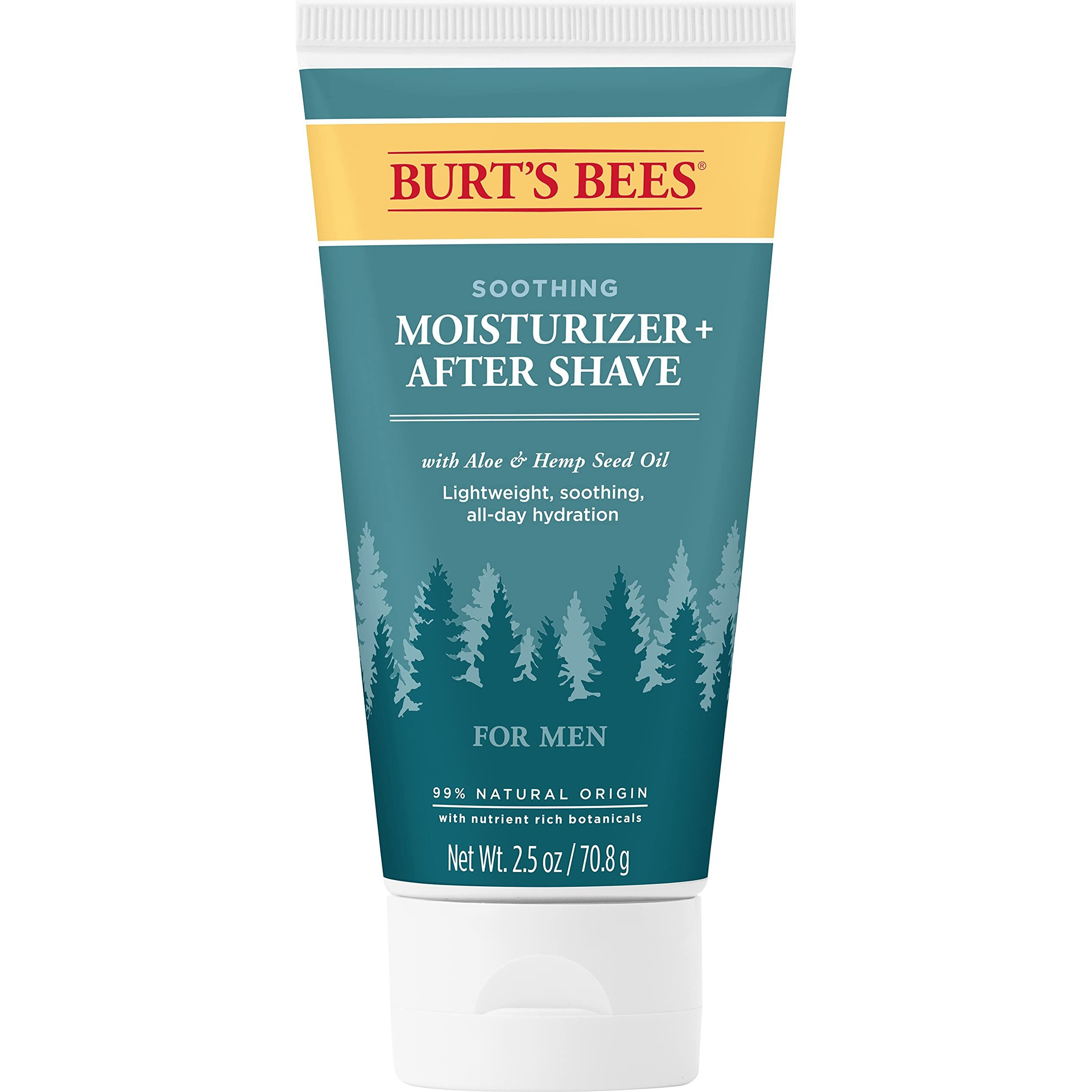 Burt's Bees Soothing Moisturizer + After Shave With Aloe & Hemp, For Men, 2.5 Ounces