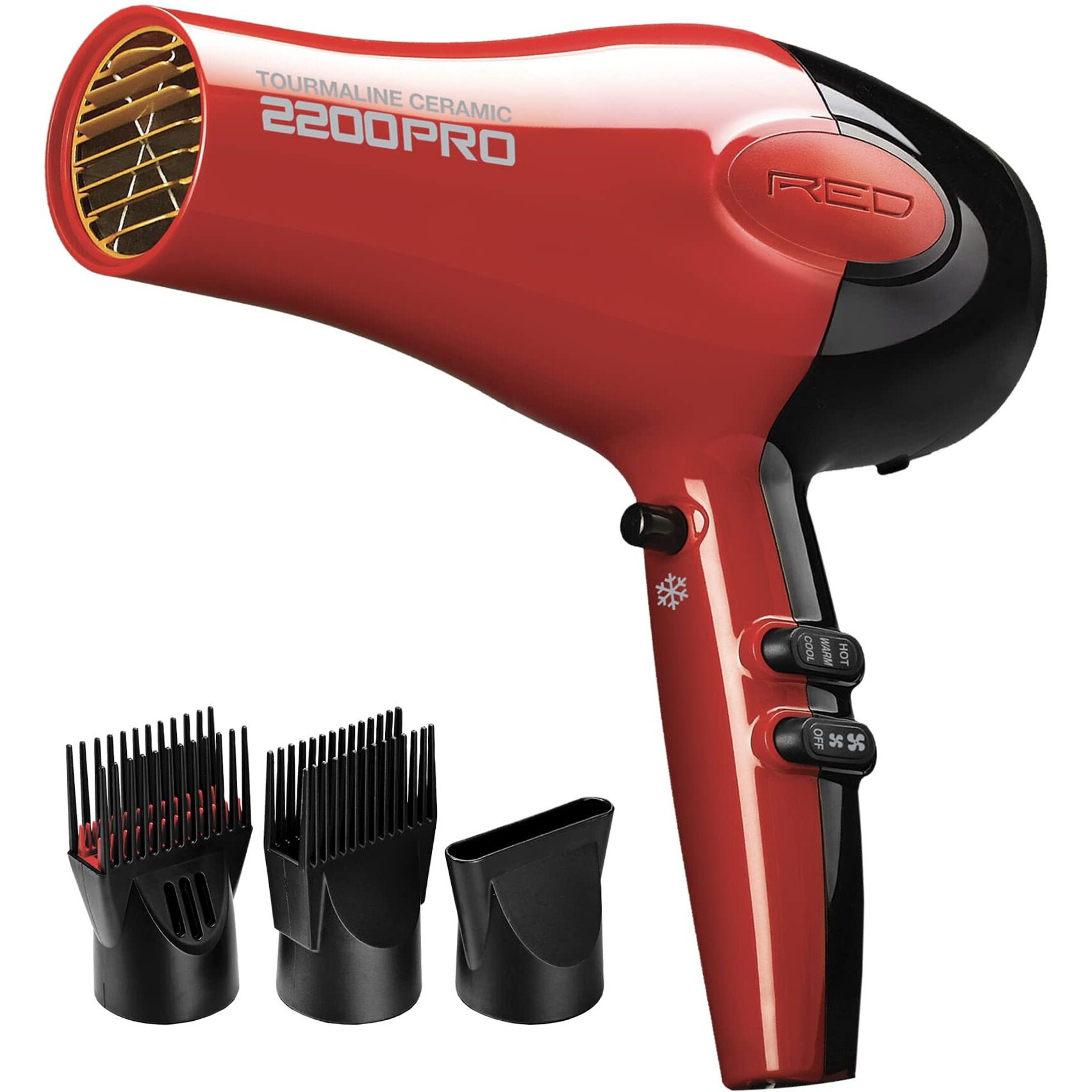 Red By Kiss Tourmaline Ceramic 2200Pro Professional Hair Dryer Bd07N