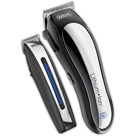 Wahl Clipper Rechargeable Lithium Ion Cordless Haircutting Clipper & Battery Trimming Combo Kit - Electric Clipper For Grooming Heads, Beards, & All Body Grooming - Model 79600-2101P