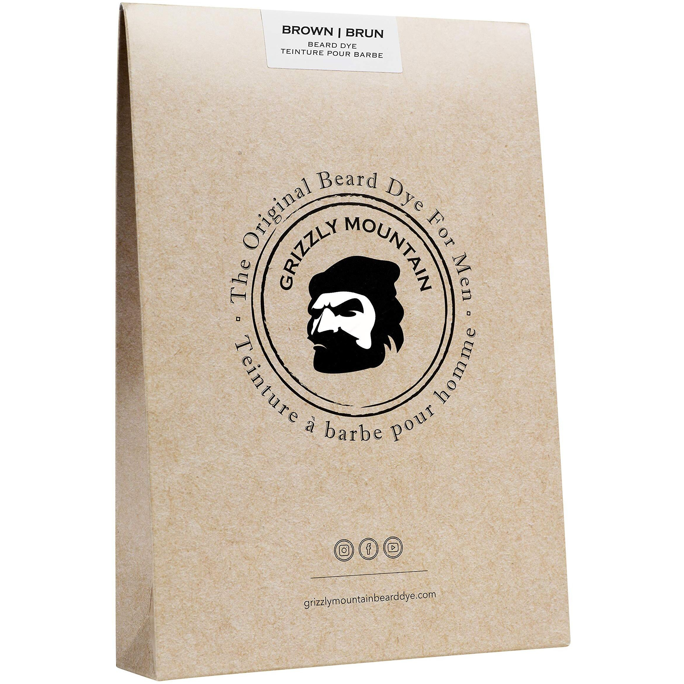 Grizzly Mountain Beard Dye - Organic & Natural Brown Beard Dye