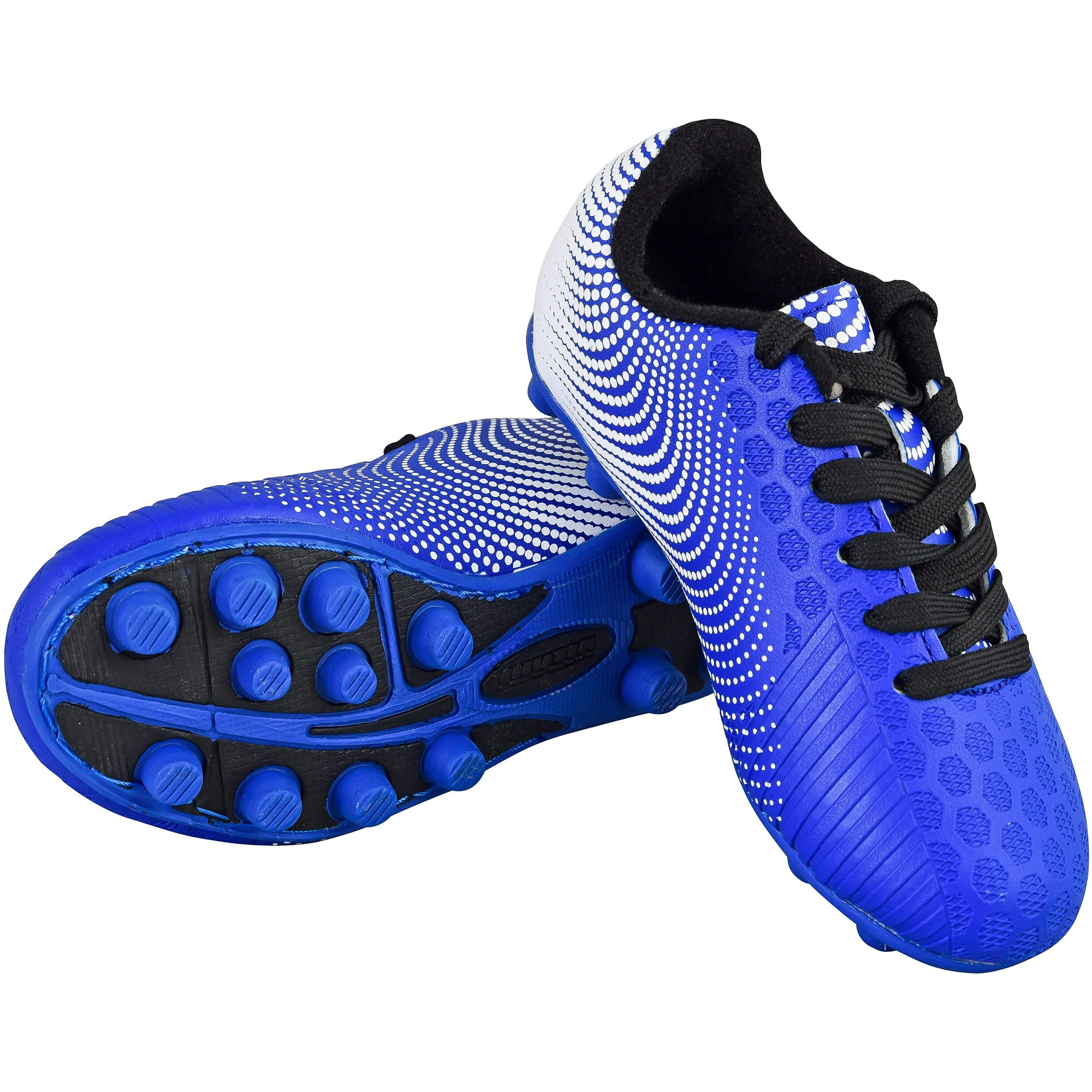 Vizari Stealth Fg Soccer Shoes  Firm Ground Outdoor Soccer Shoes For Boys And Girls  Lightweight And Easy To Wear Youth Outdoor Soccer Cleats  Stealth Blue/White  Little Kid
