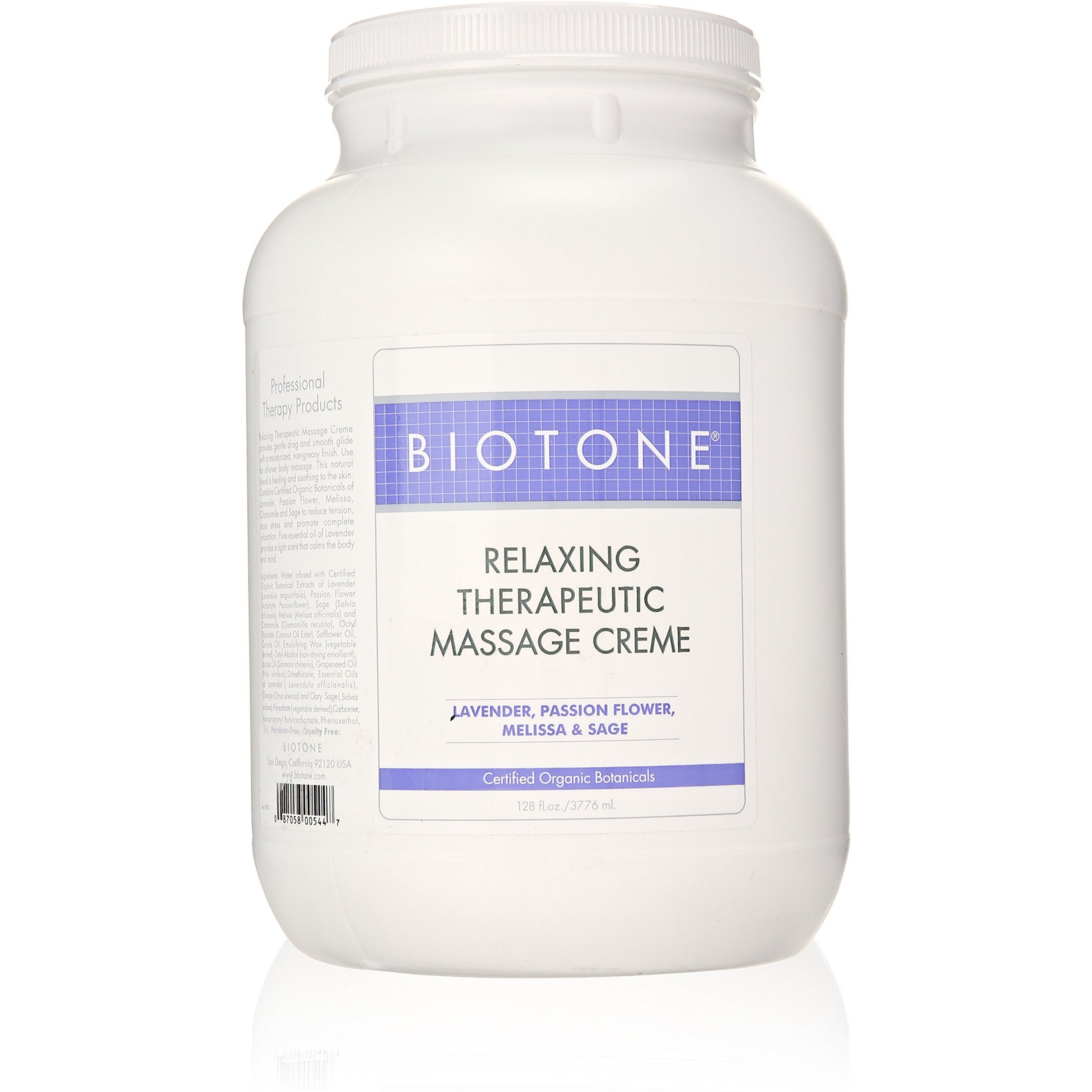 Biotone Relaxing Therapeutic Massage Cream, 1 Gallon (128 Ounce)