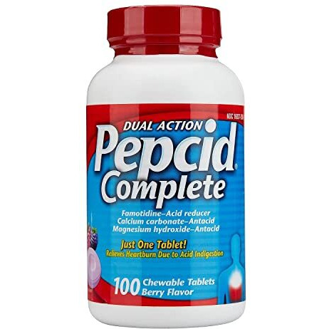 Pepcid Complete Dual Action Chewable Tablets Berry Flavor (100 Count)
