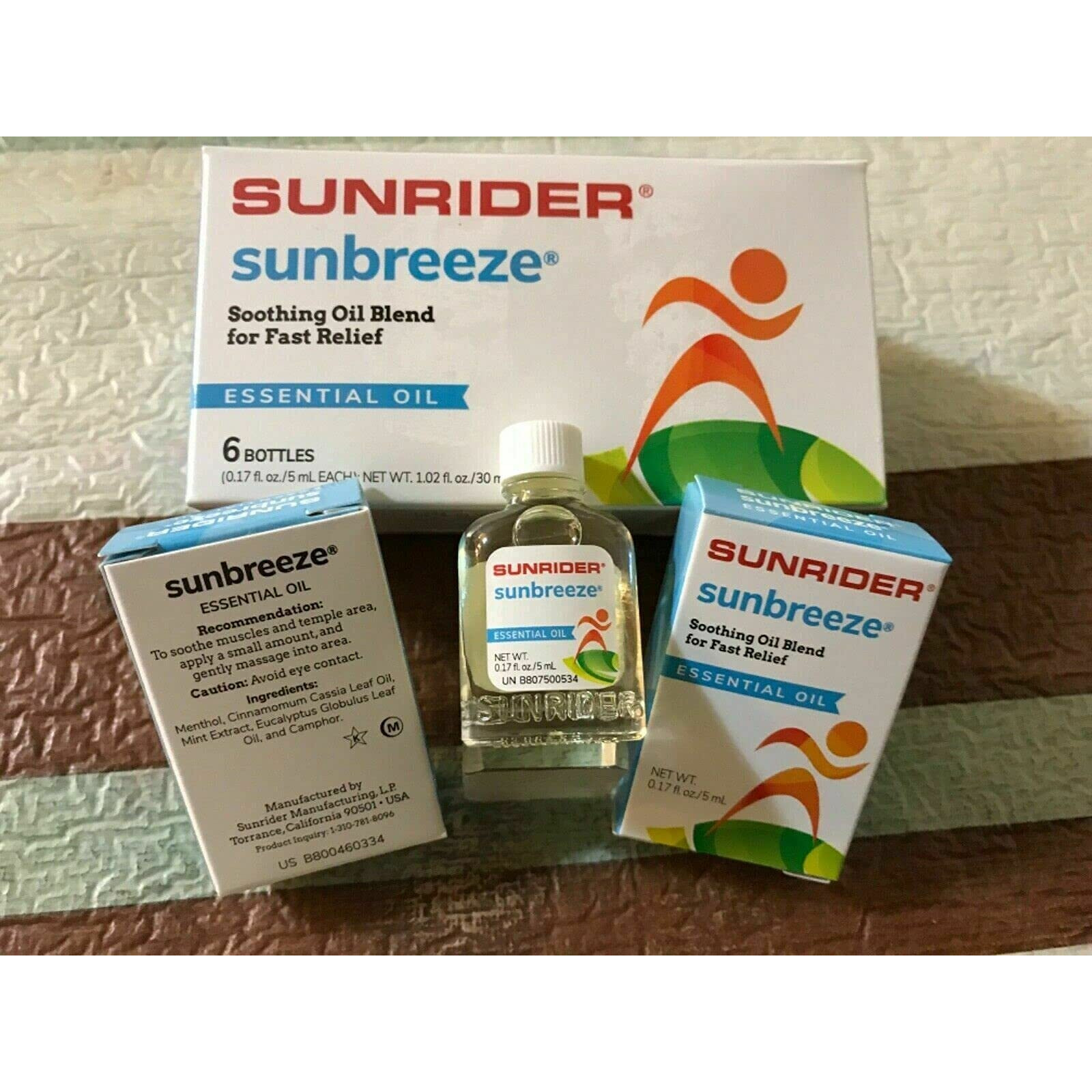 SunbreezeOil, 6/.17 Fl. Oz. Bottles By Sunrider International
